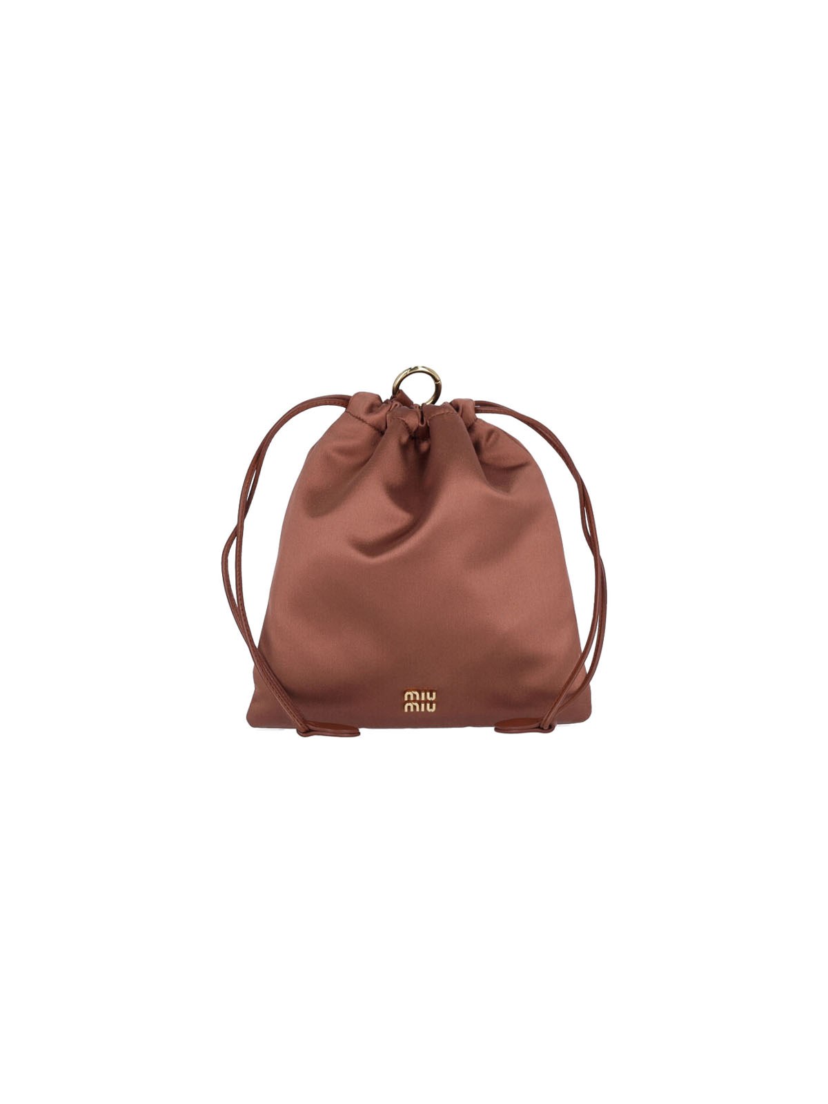 miu miu Satin Logo Pouch