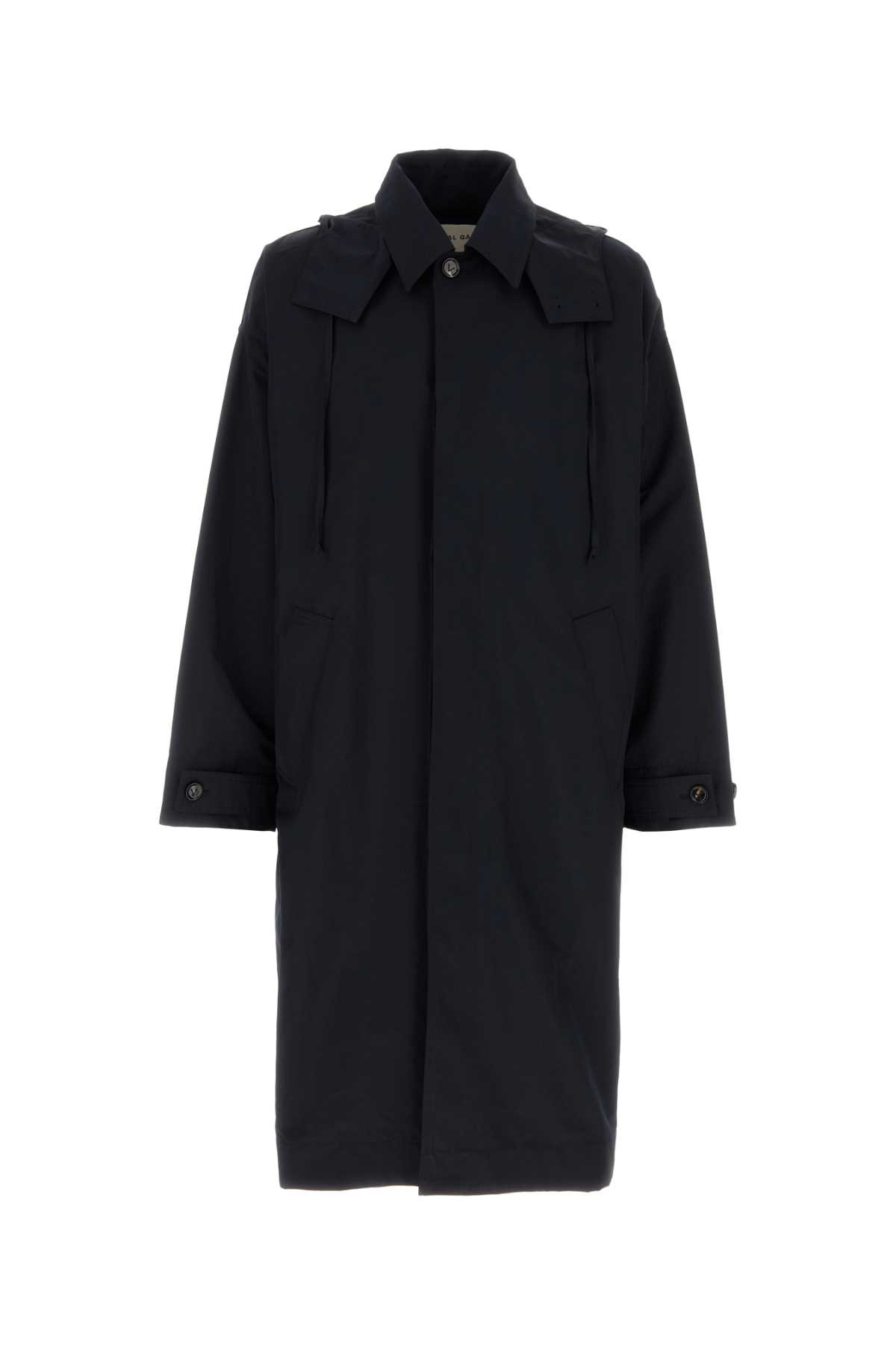 Bottega Veneta Navy Blue Nylon Blend Trench Coat