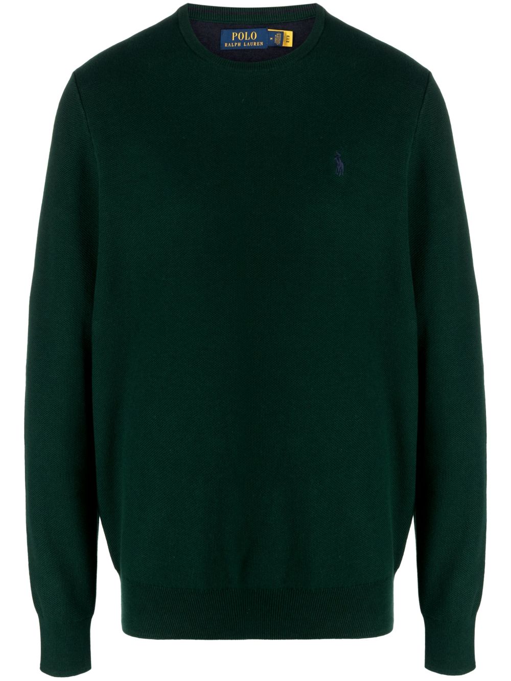 Polo Ralph Lauren 刺绣logo珠地布棉毛衣 - 绿色