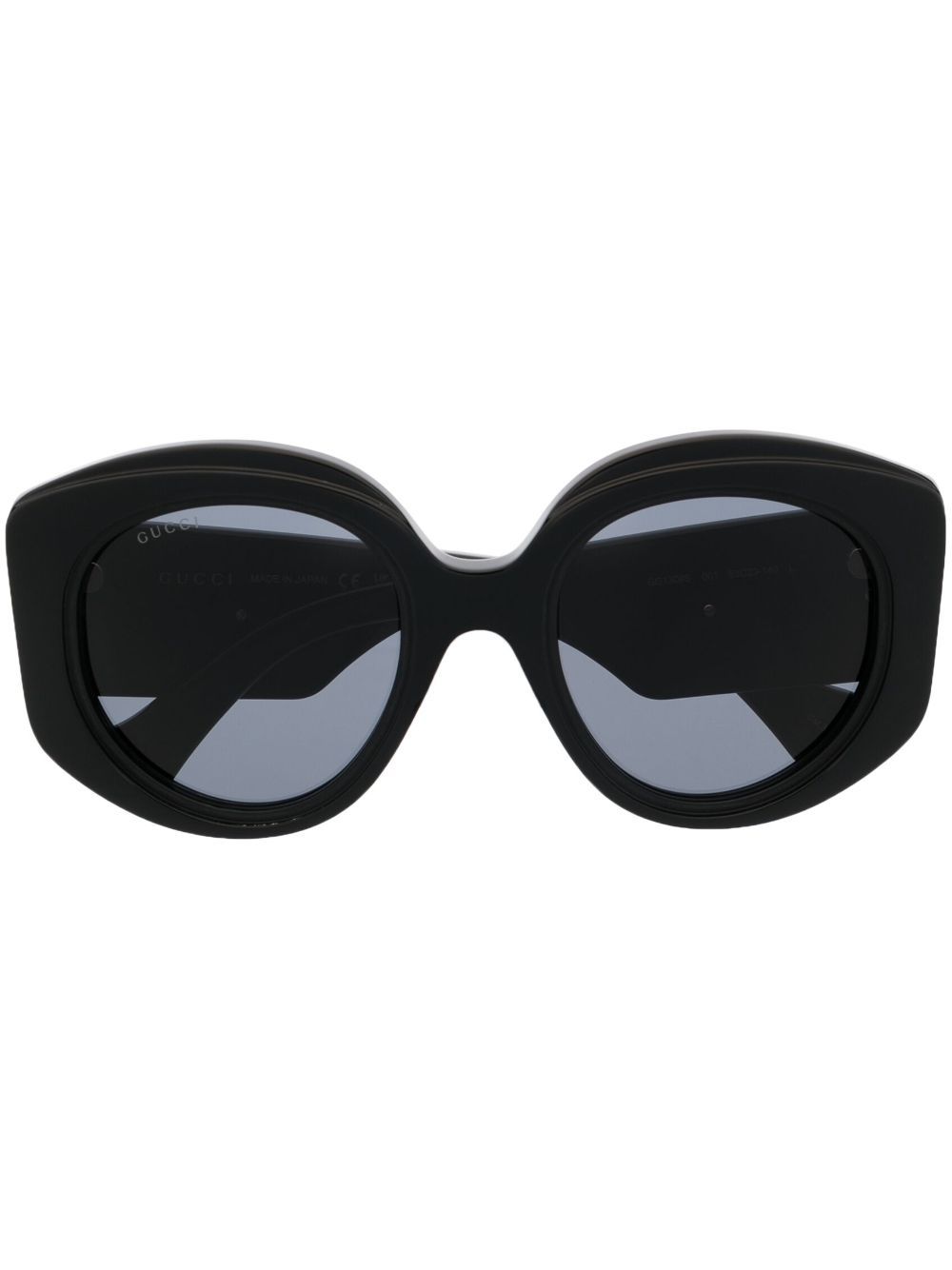 Gucci Eyewear Interlocking G 圆框太阳眼镜 - 黑色
