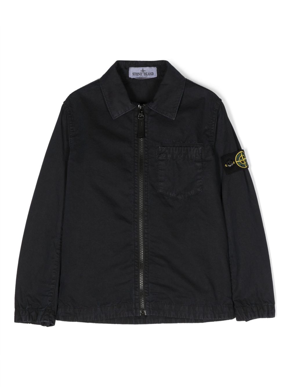 Stone Island Junior 罗盘徽章牛仔夹克 - 蓝色