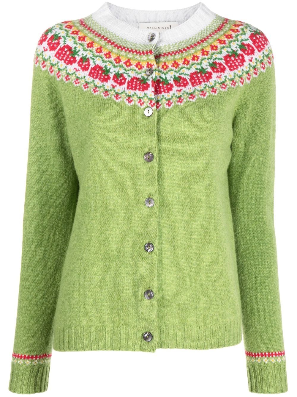 Mackintosh KILLIAN Fairisle 羊毛开衫 - 绿色