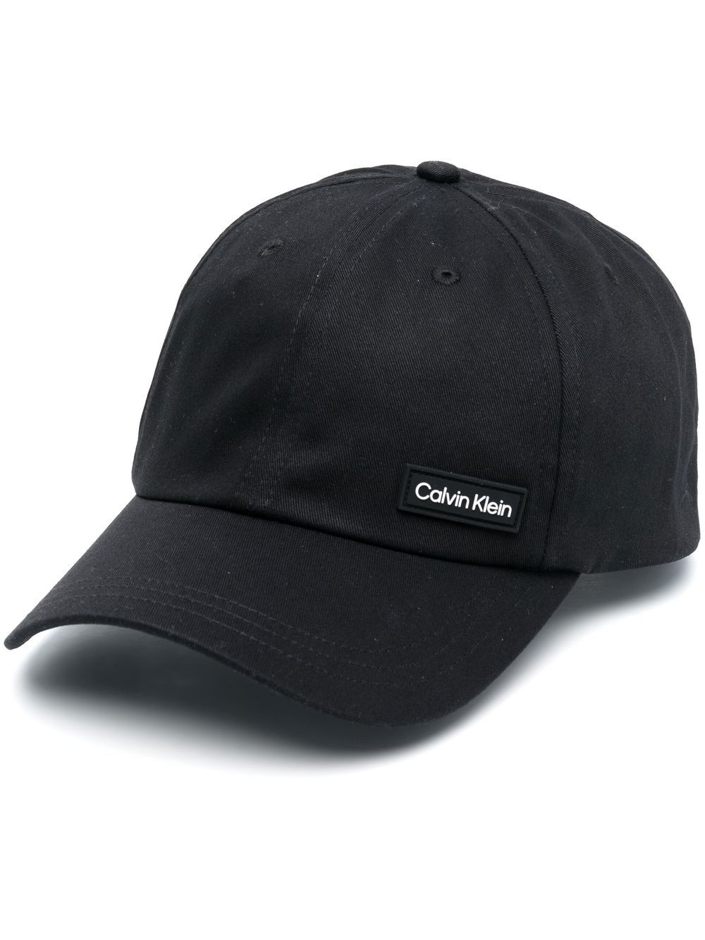 Calvin Klein logo刺绣棉棒球帽 - 黑色