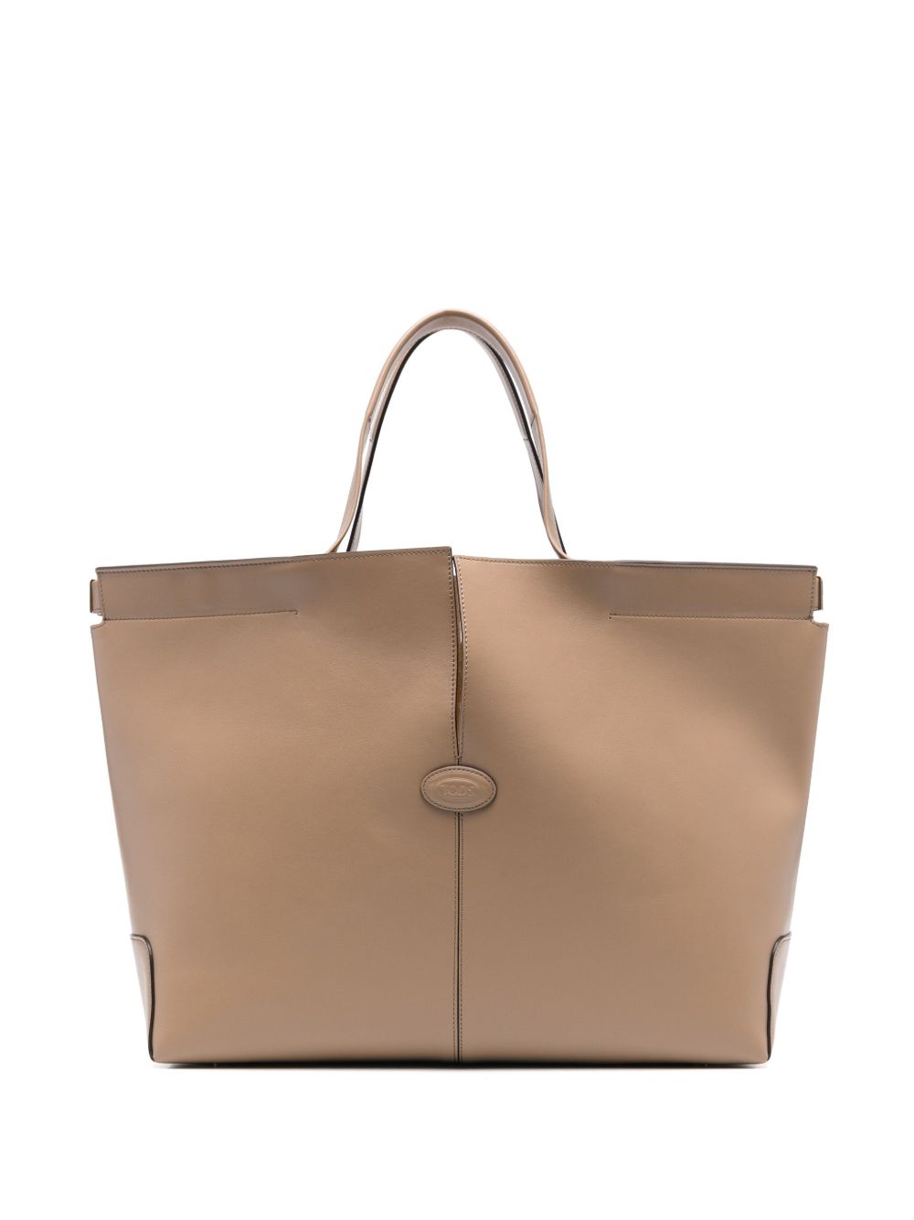 Tod's 中号皮质托特包 - 褐色