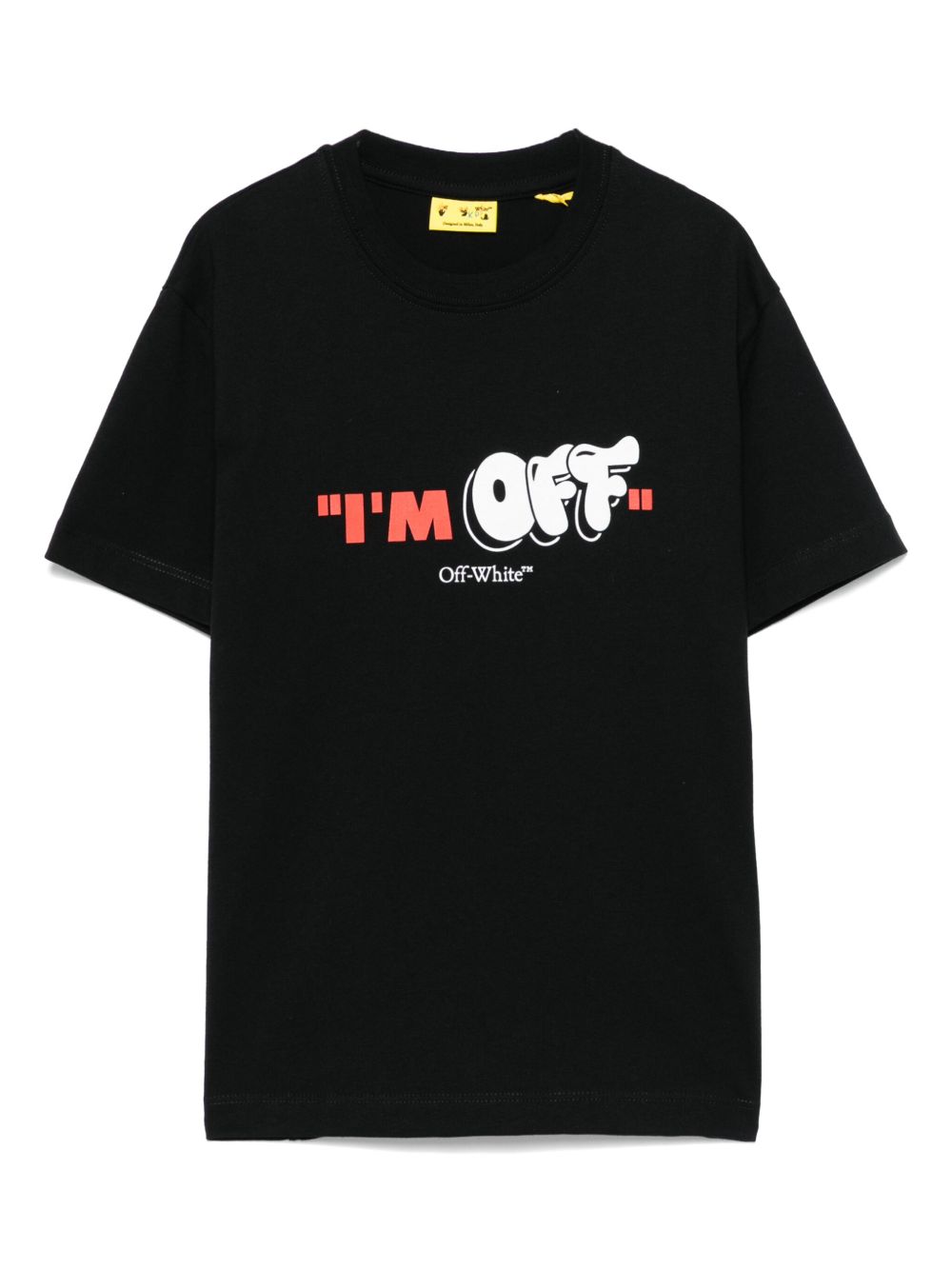 Off-White Kids logo印花T恤 - 黑色