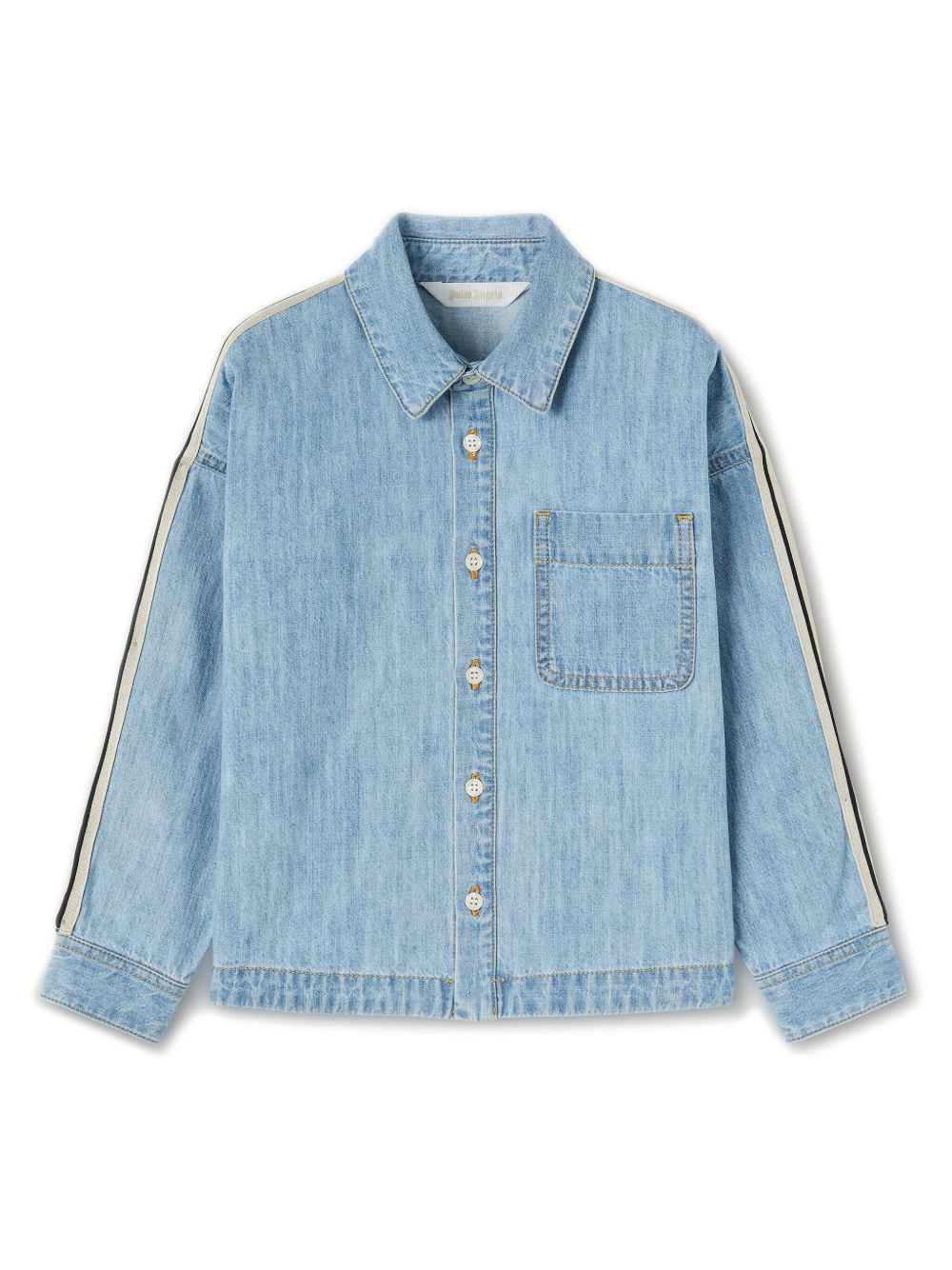Palm Angels Kids Overlogo 钱布雷布运动衬衫 - 蓝色