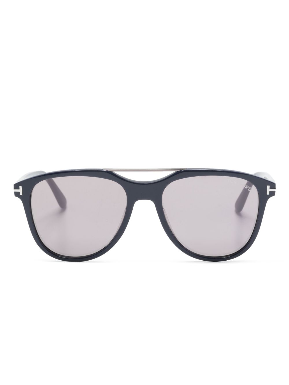 TOM FORD Eyewear Damian 飞行员镜框太阳眼镜 - 蓝色