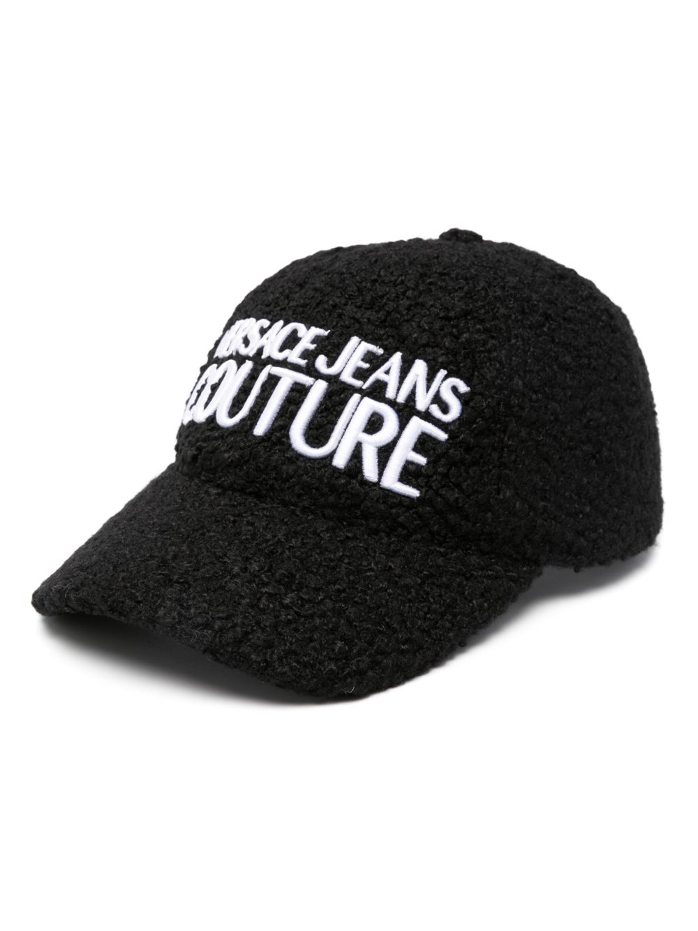 Versace Jeans Couture 仿羔皮呢针织棒球帽 - 黑色