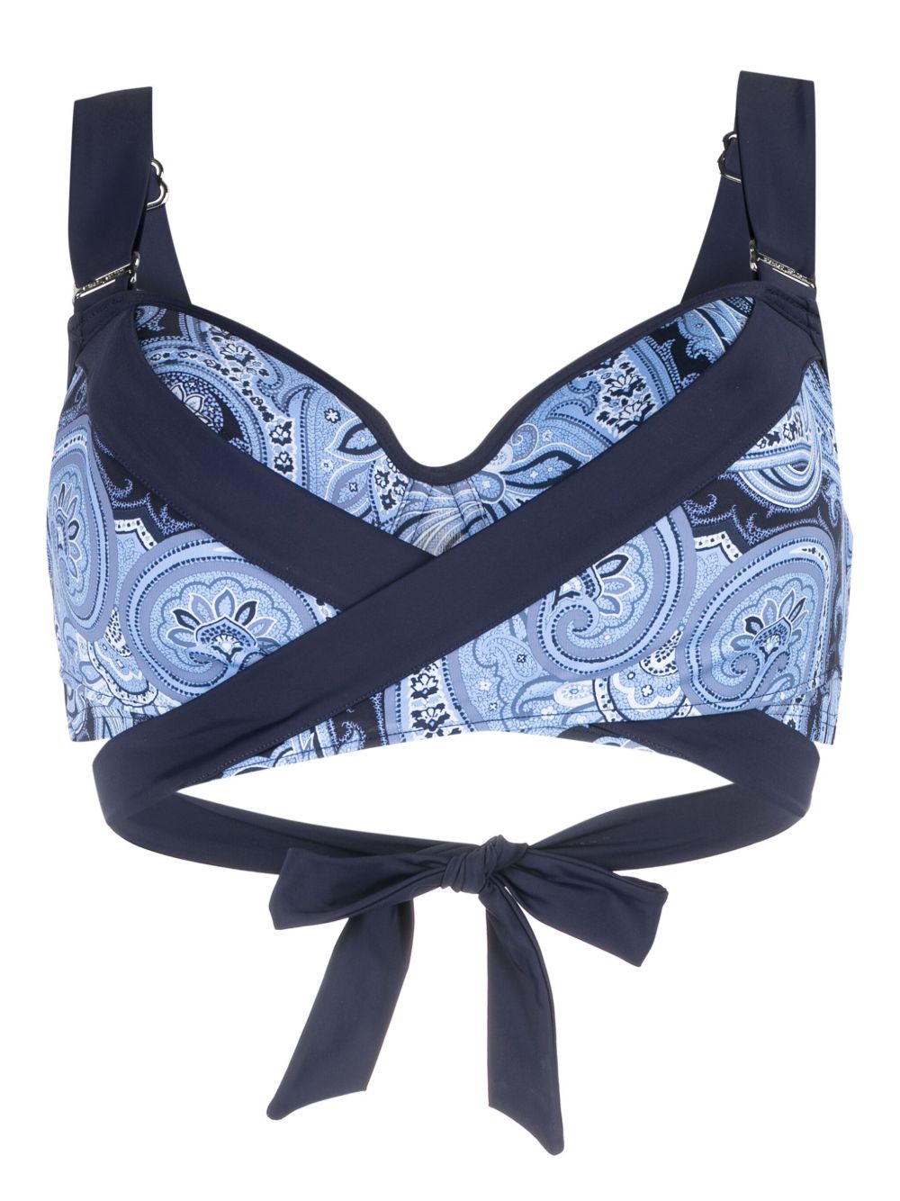 Marlies Dekkers Cache Coeur 佩斯理印花上托设计比基尼上装 - 蓝色