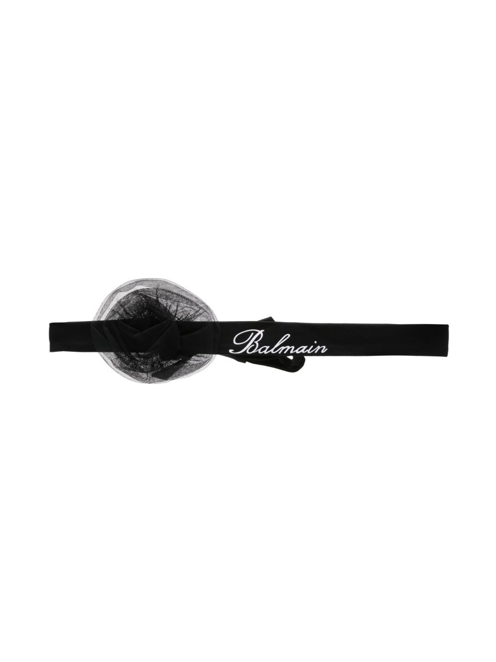 Balmain Kids logo印花腰带 - 黑色
