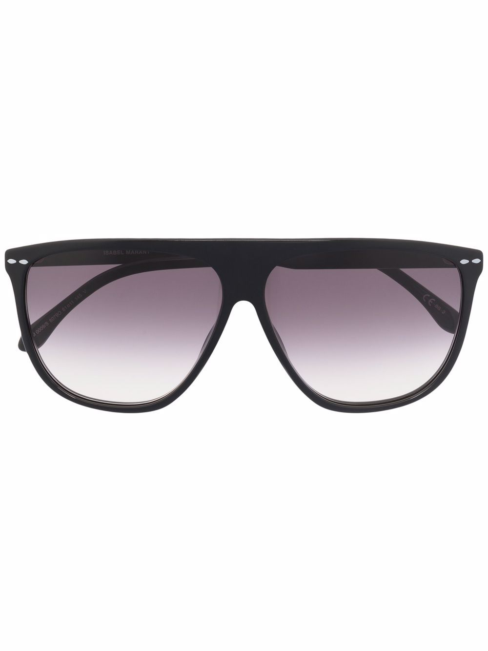 Isabel Marant Eyewear 渐色超大框太阳眼镜 - 黑色