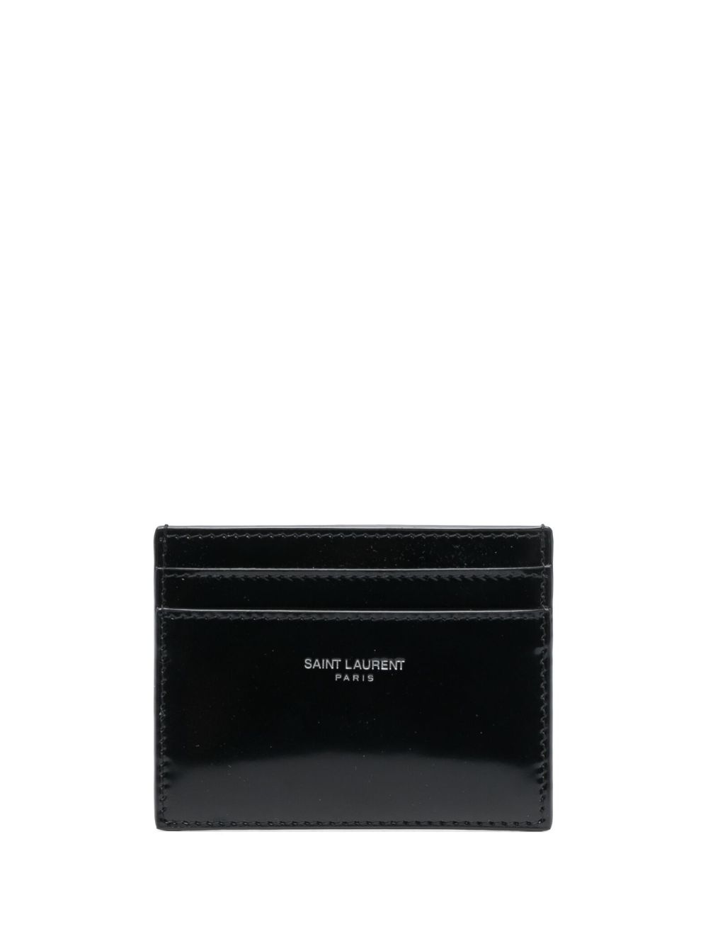 Saint Laurent Paris 皮质卡夹 - 黑色