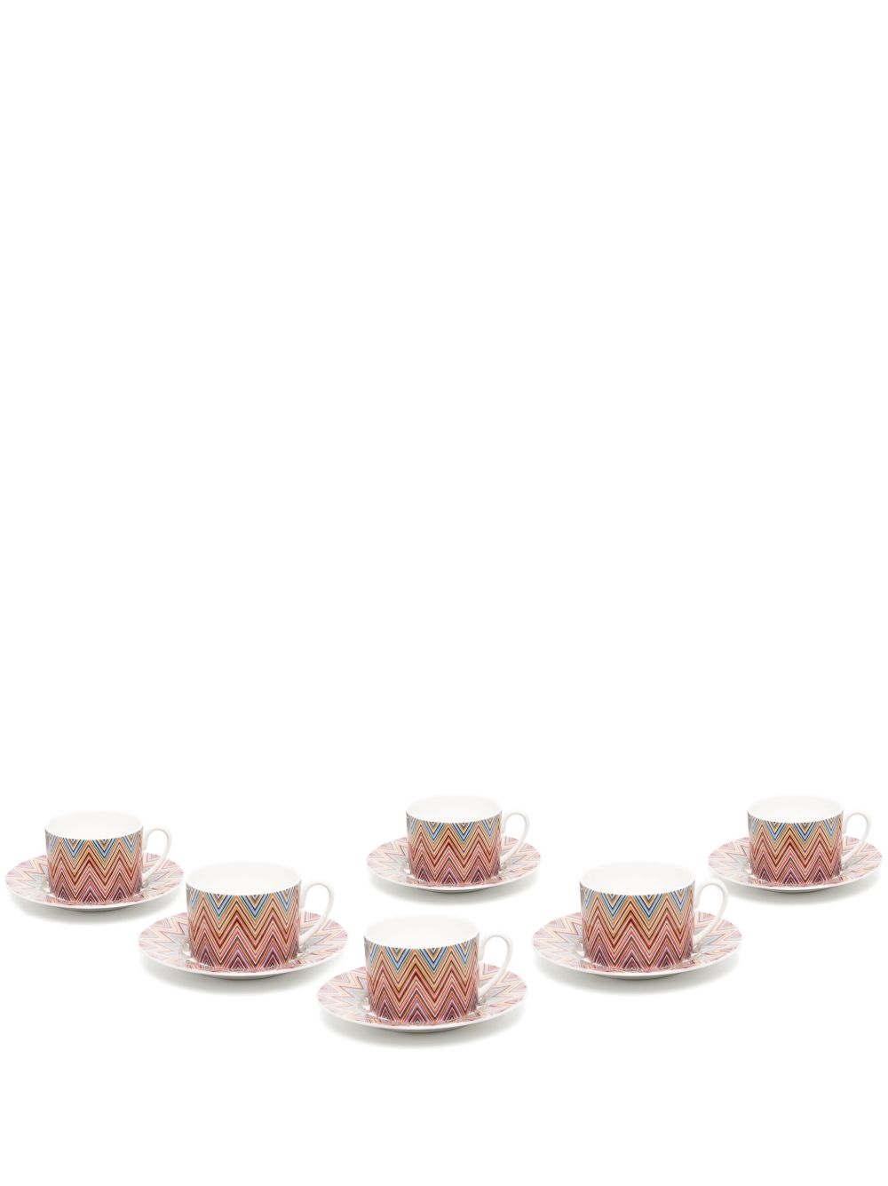 Missoni Home Z字形图案印花茶杯 （ 六件装 ） - 粉色