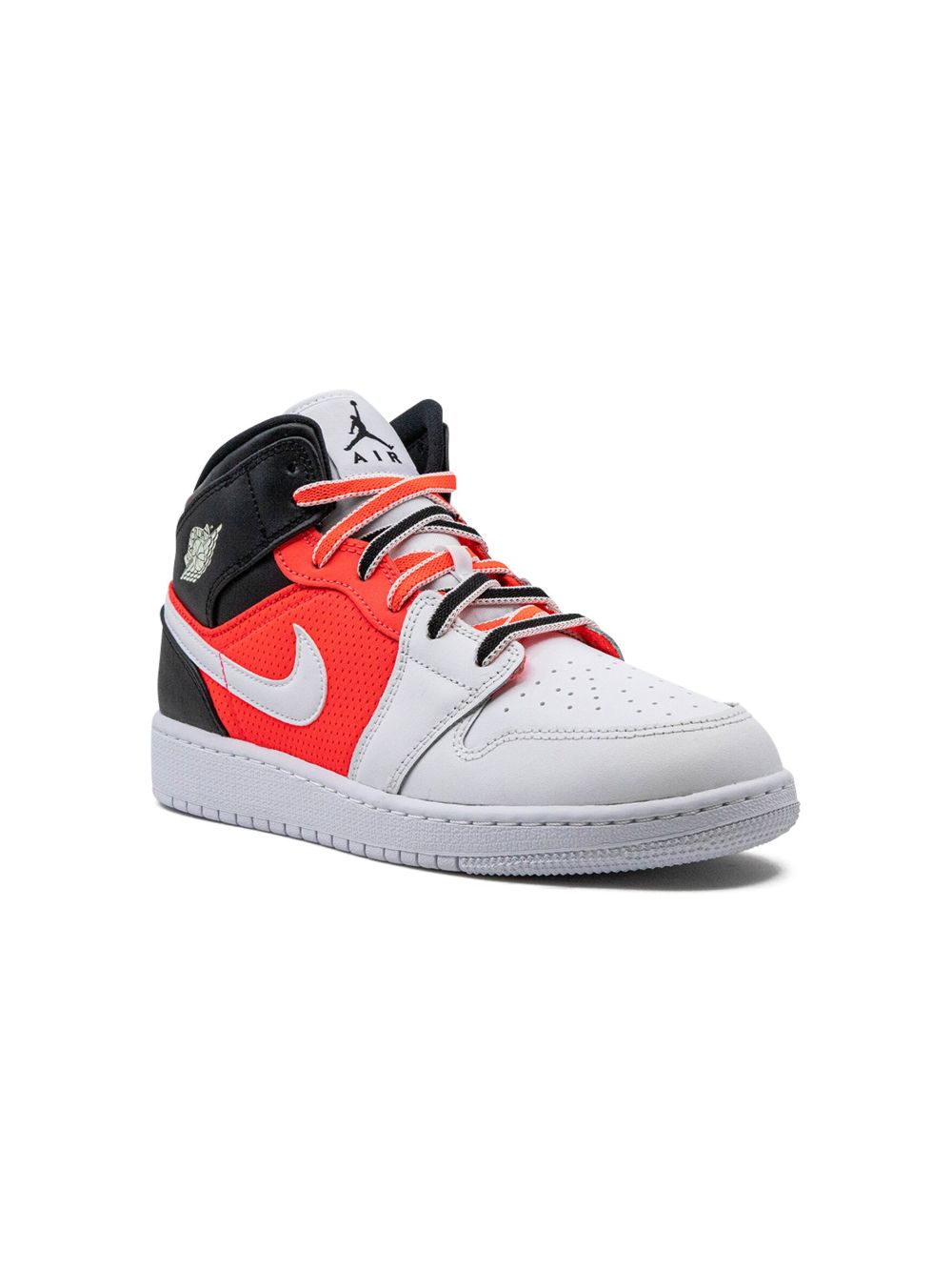 Jordan Kids Air Jordan 1 Mid SE White Infrared 运动鞋 - 黑色