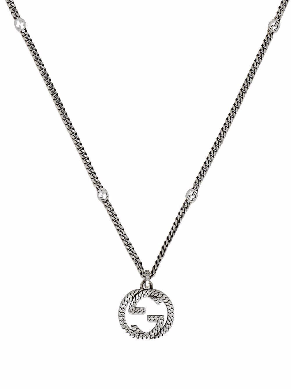Gucci 纯银 Interlocking G 项链 - 银色