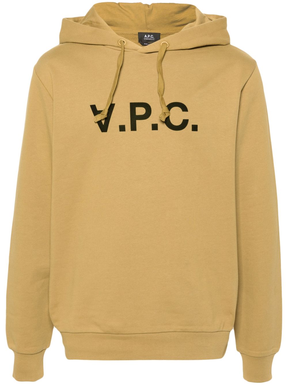 A.P.C. logo植绒棉连帽衫 - 绿色