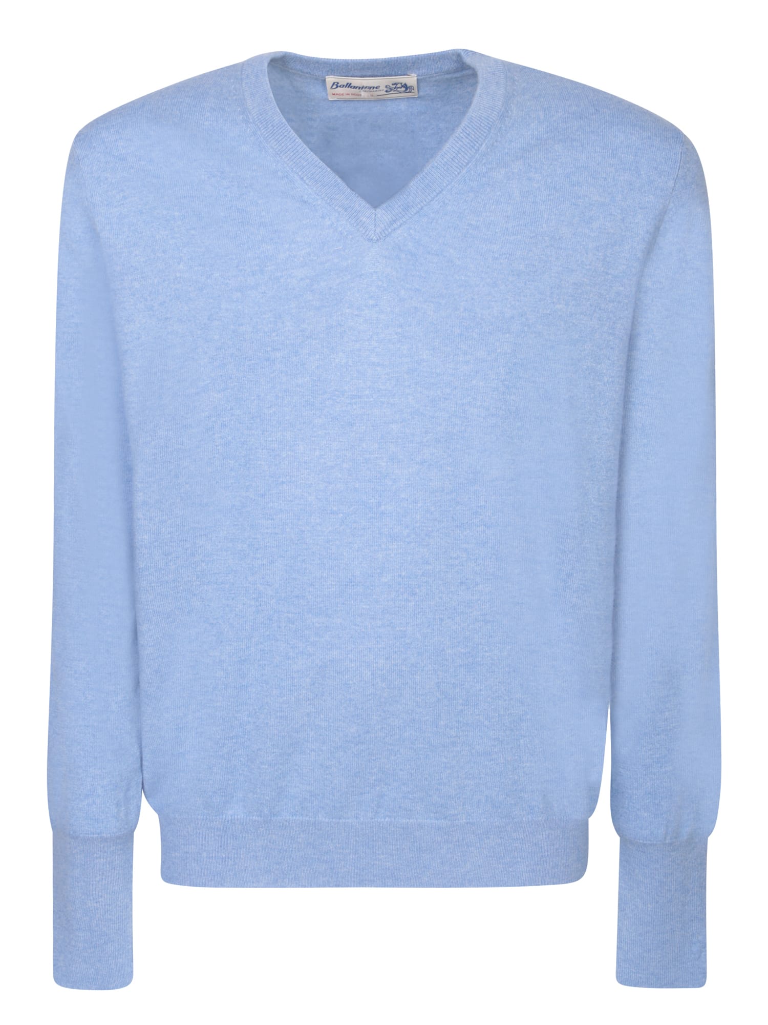 Ballantyne V-neck Blue Jumper