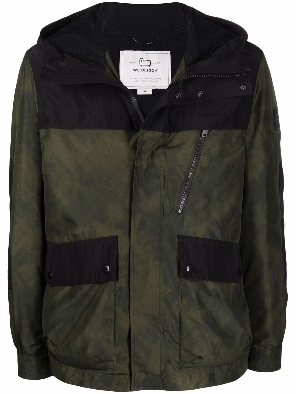 Woolrich Trek 扎染印花防风衣 - 绿色