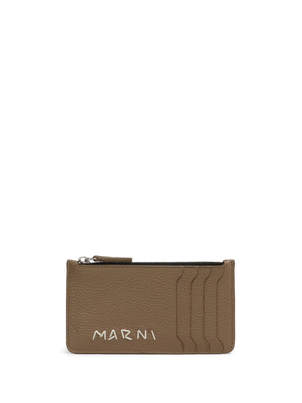 Marni logo刺绣卡夹 - 中性色