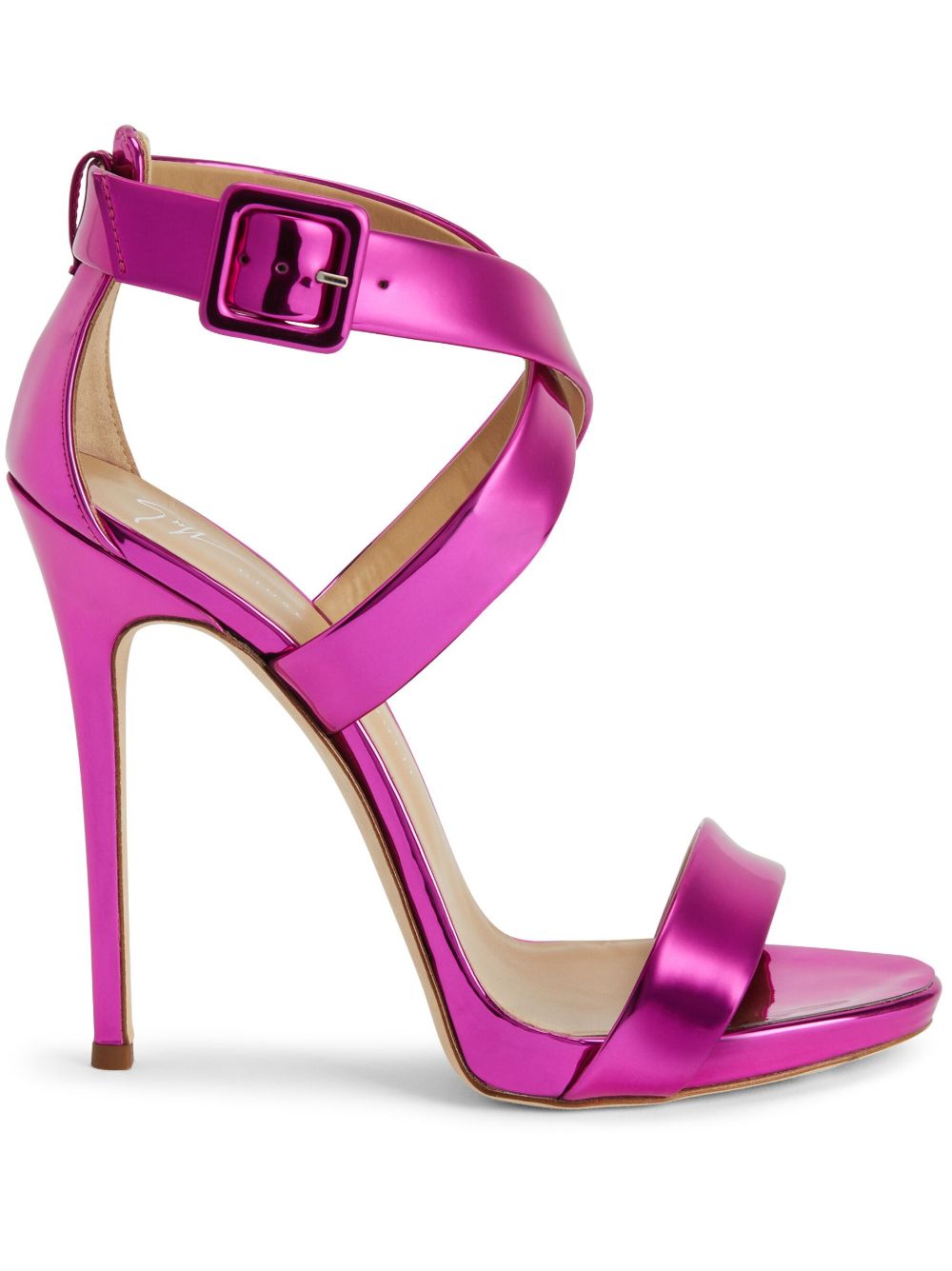 Giuseppe Zanotti Bellis 皮质高跟凉鞋 - 粉色