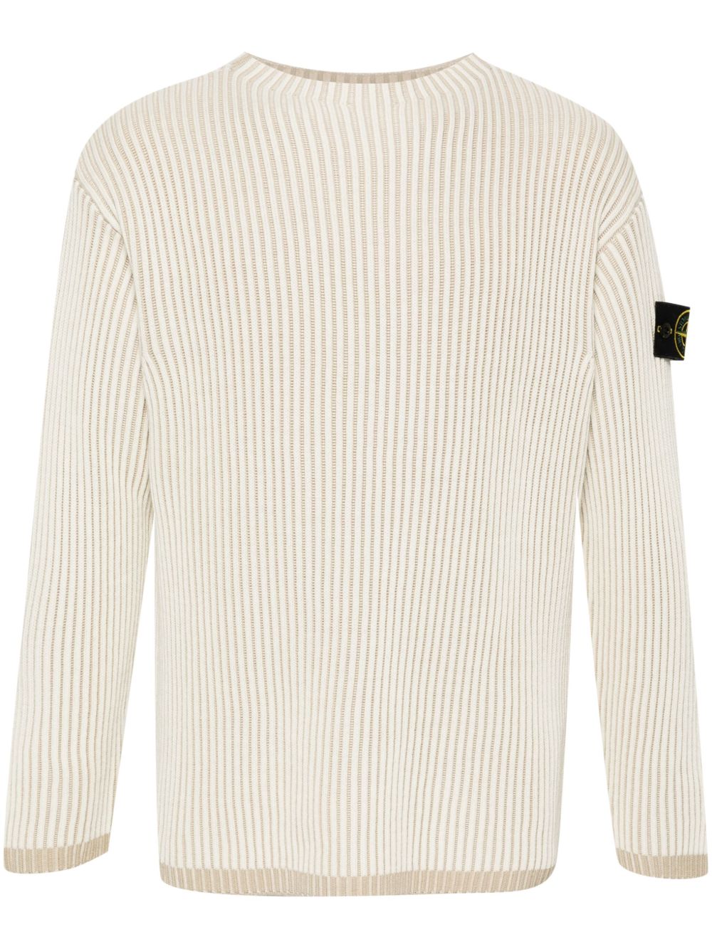 Stone Island 罗纹初剪羊毛毛衣 - 中性色