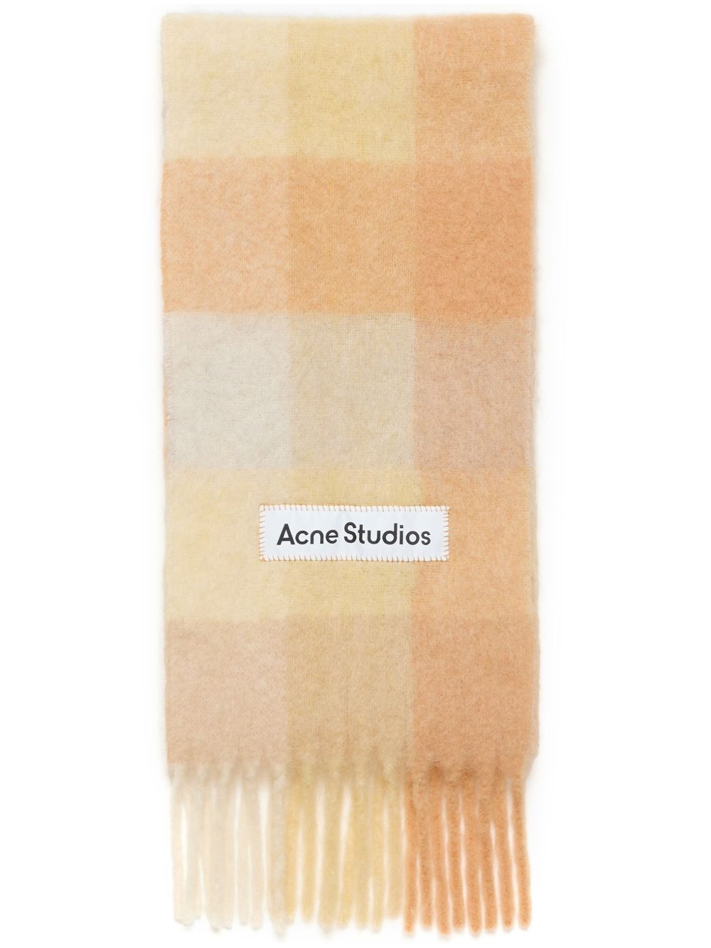 Acne Studios 格纹logo贴花围巾 - 中性色