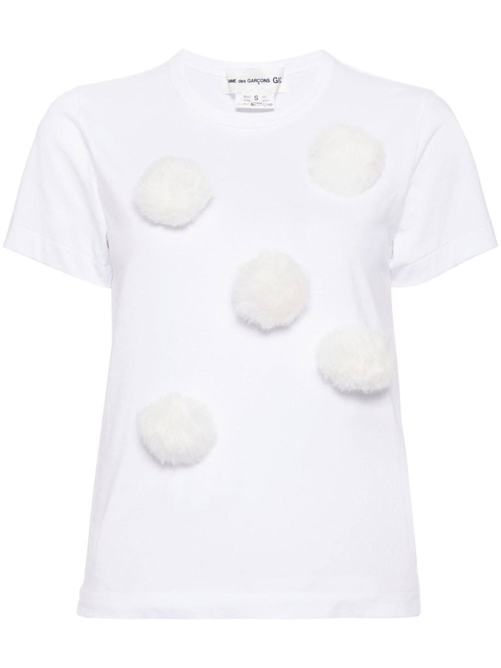 Comme Des Garçons Girl 绒球T恤 - 白色