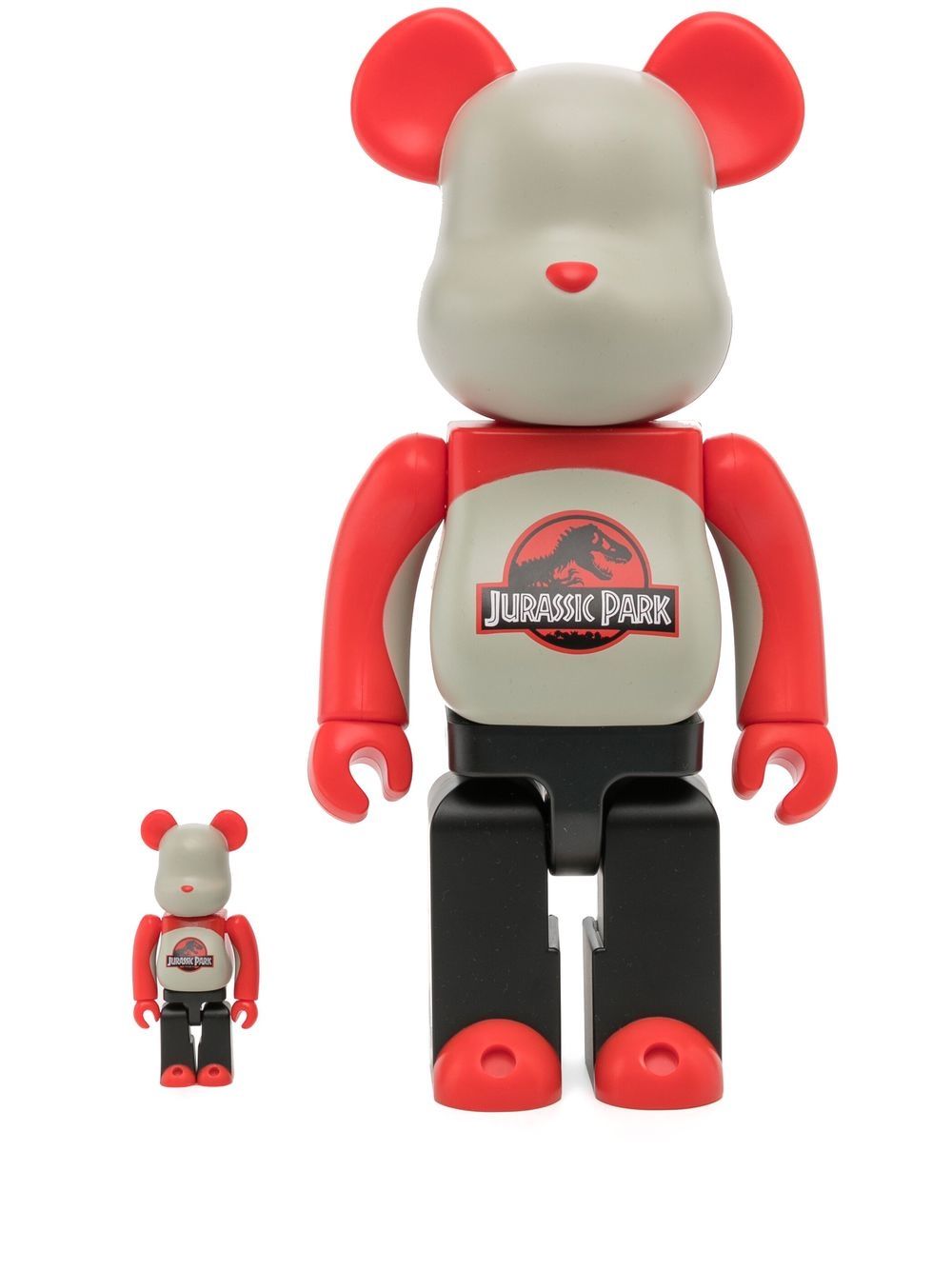MEDICOM TOY Jurassic Park BE@RBRICK 100% and 400% 模型玩具套装 - 红色