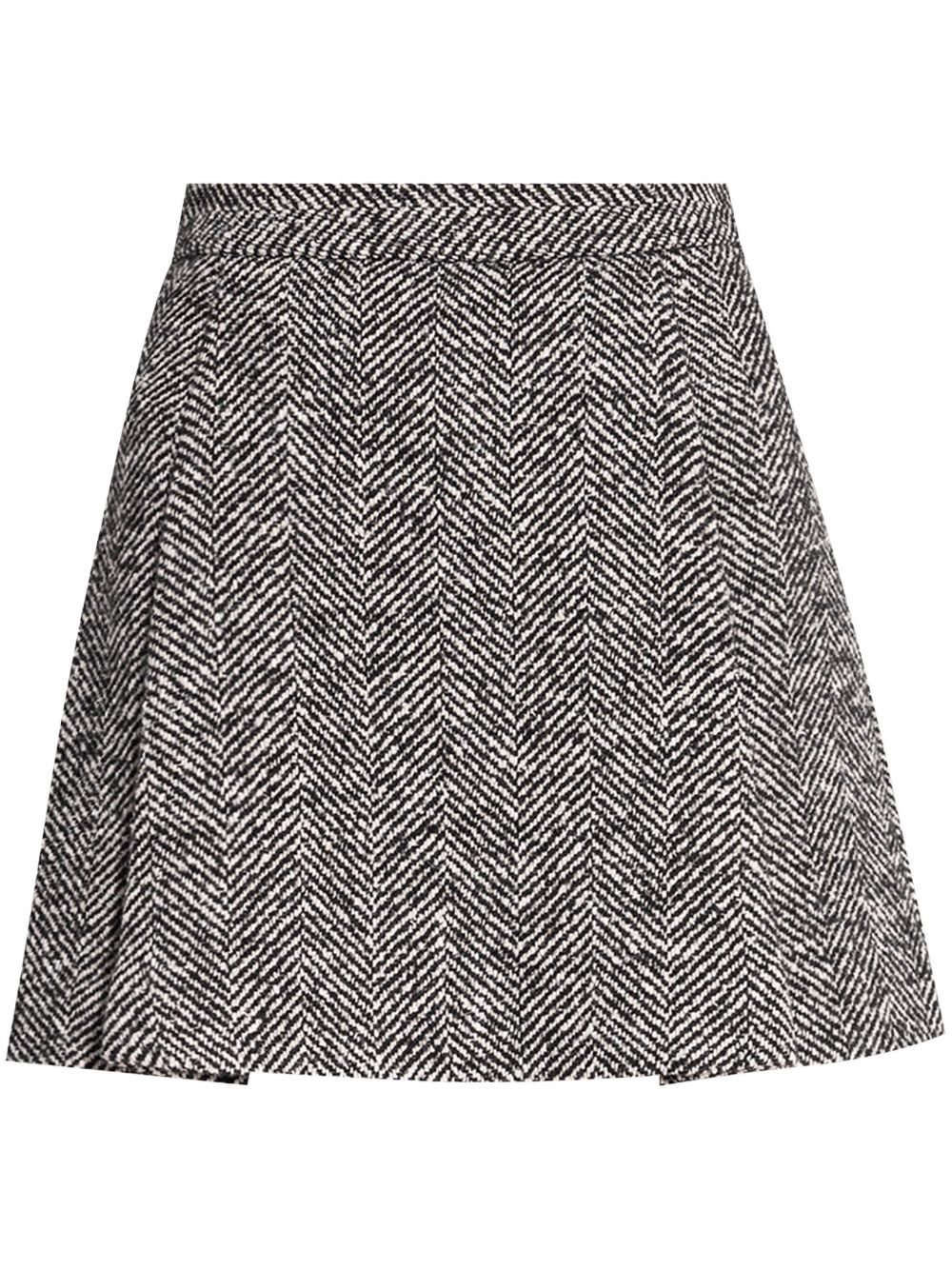 Moschino Herringbone 半身裙 - 黑色