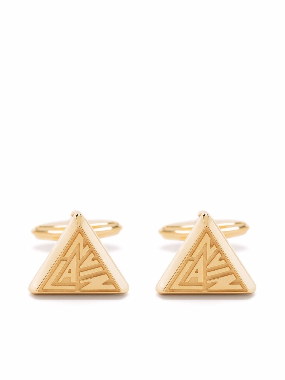 Lanvin logo标牌袖扣 - 金色