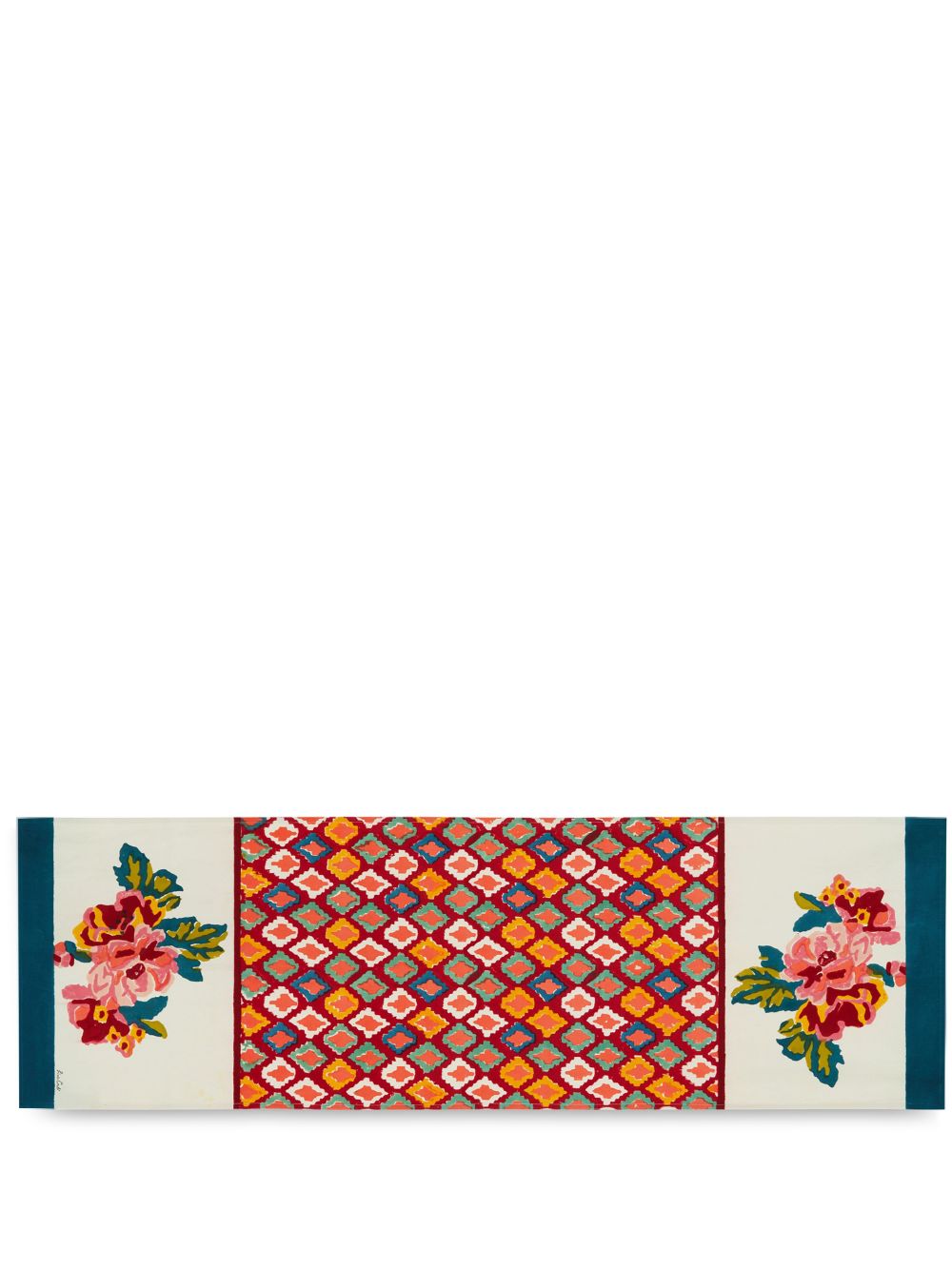 Lisa Corti Lisa Bouquet rectangular runner - 白色