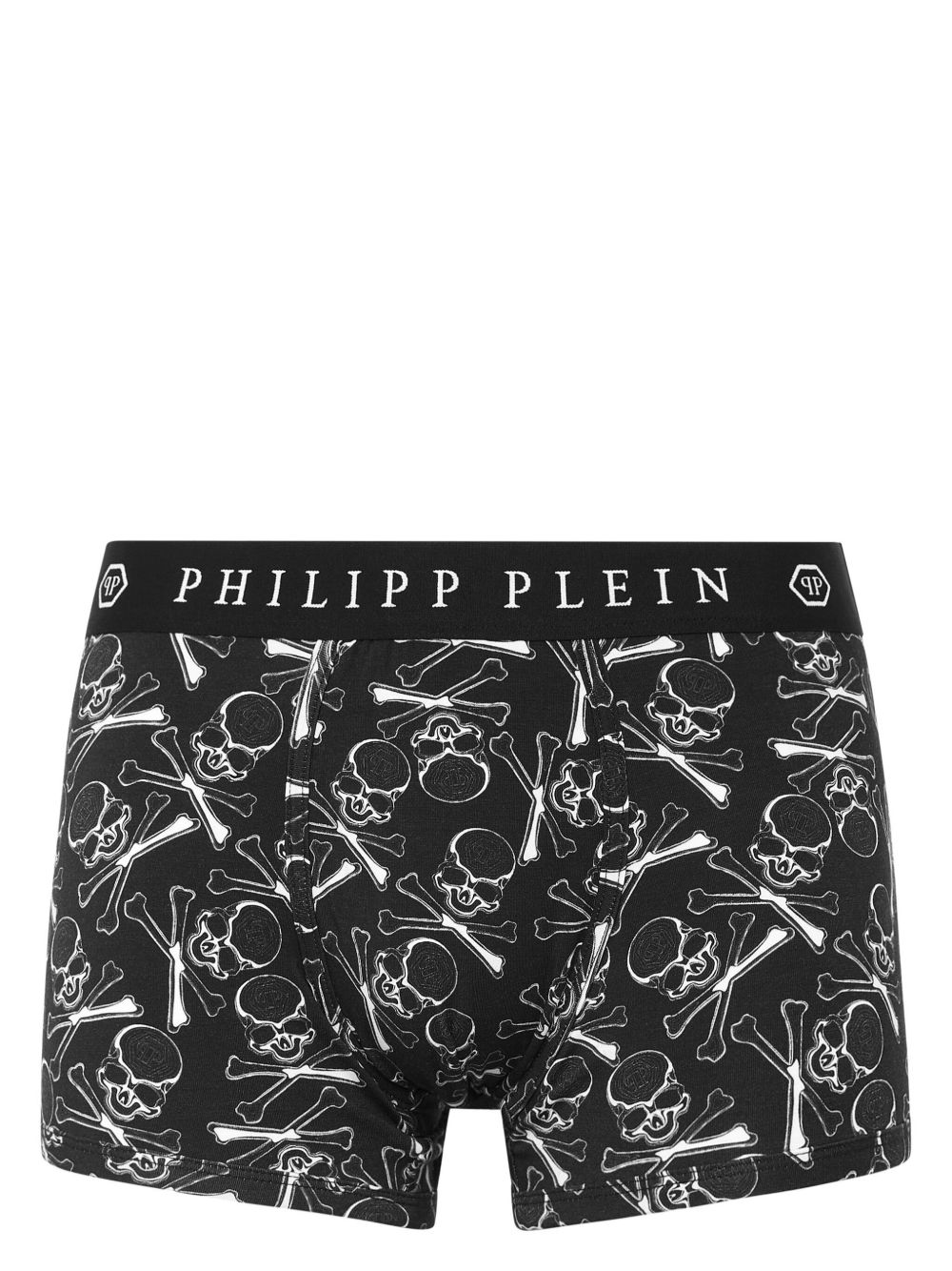 Philipp Plein 骷髅头印花四角裤 - 黑色