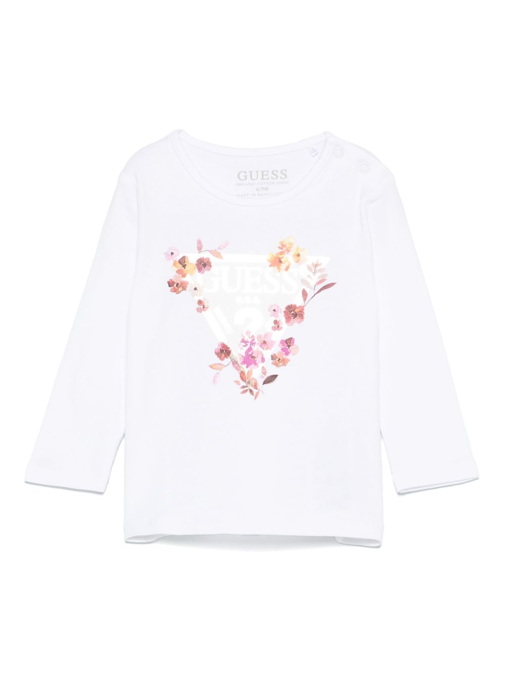 guess kids 三角形logo T恤 - 白色