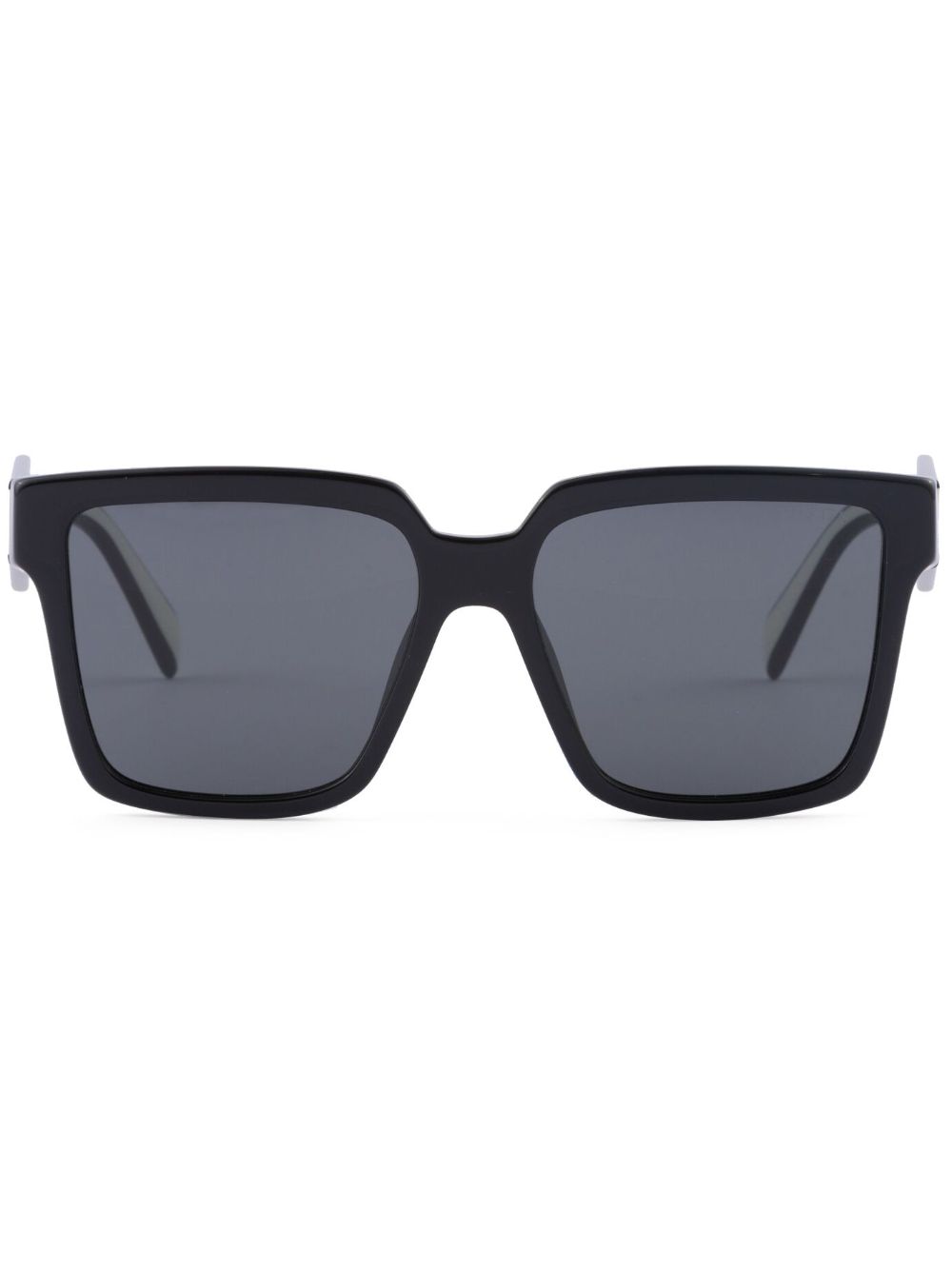 Prada Eyewear 超大方框太阳眼镜 - 黑色