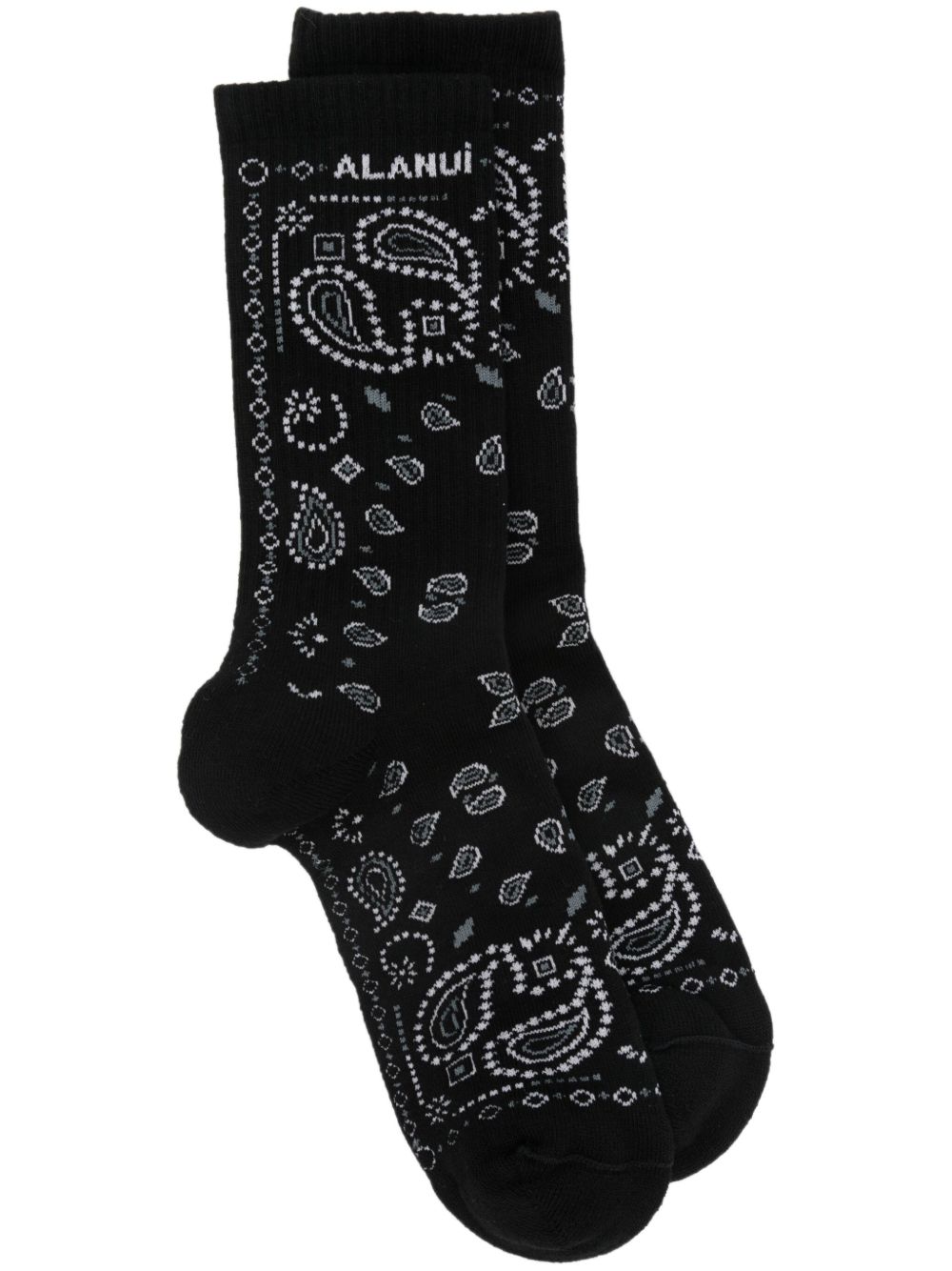Alanui 头巾印花针织袜 - 1084 BLACK/MULTICOLOR