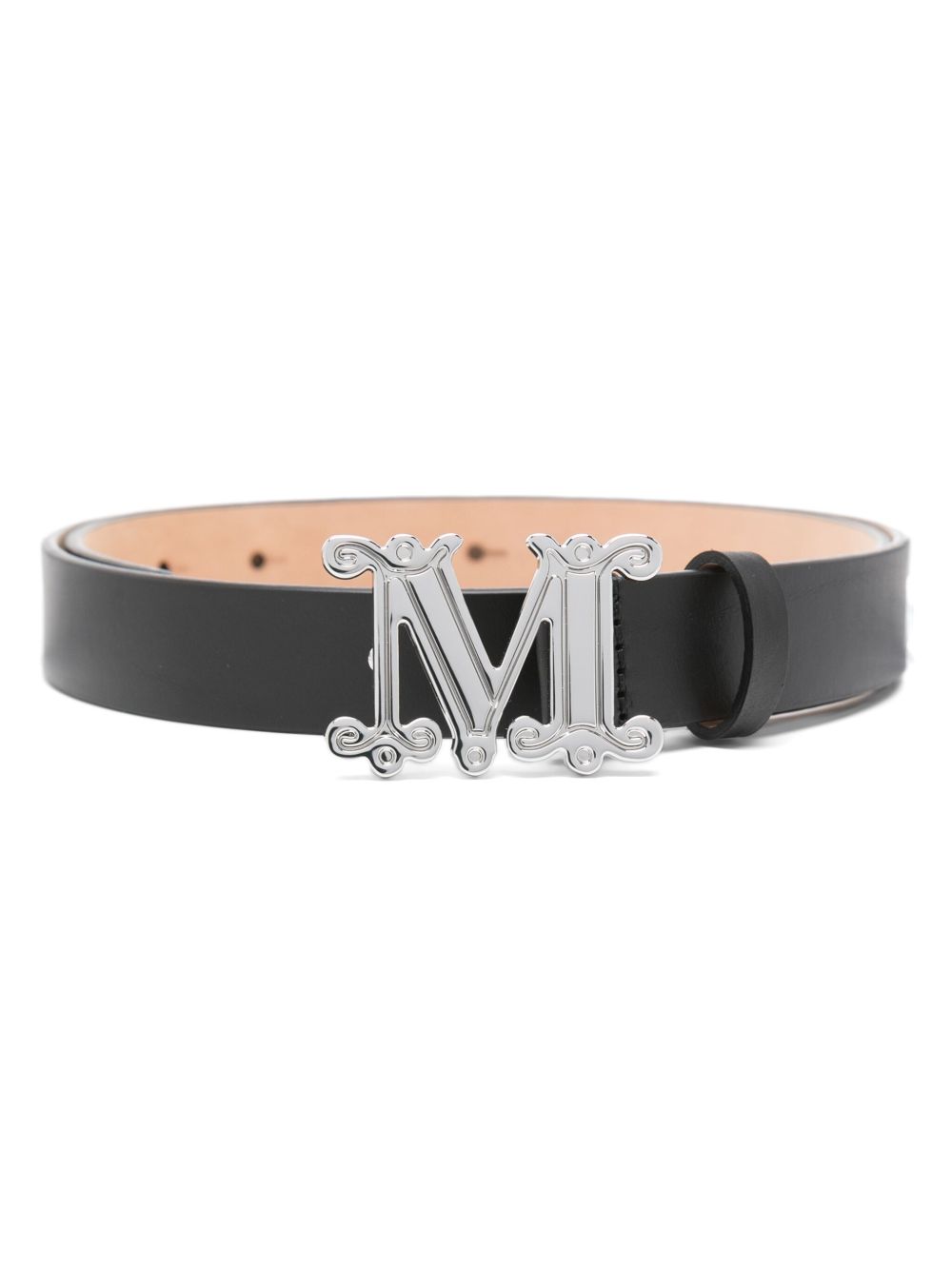 Max Mara logo扣环腰带 - 黑色