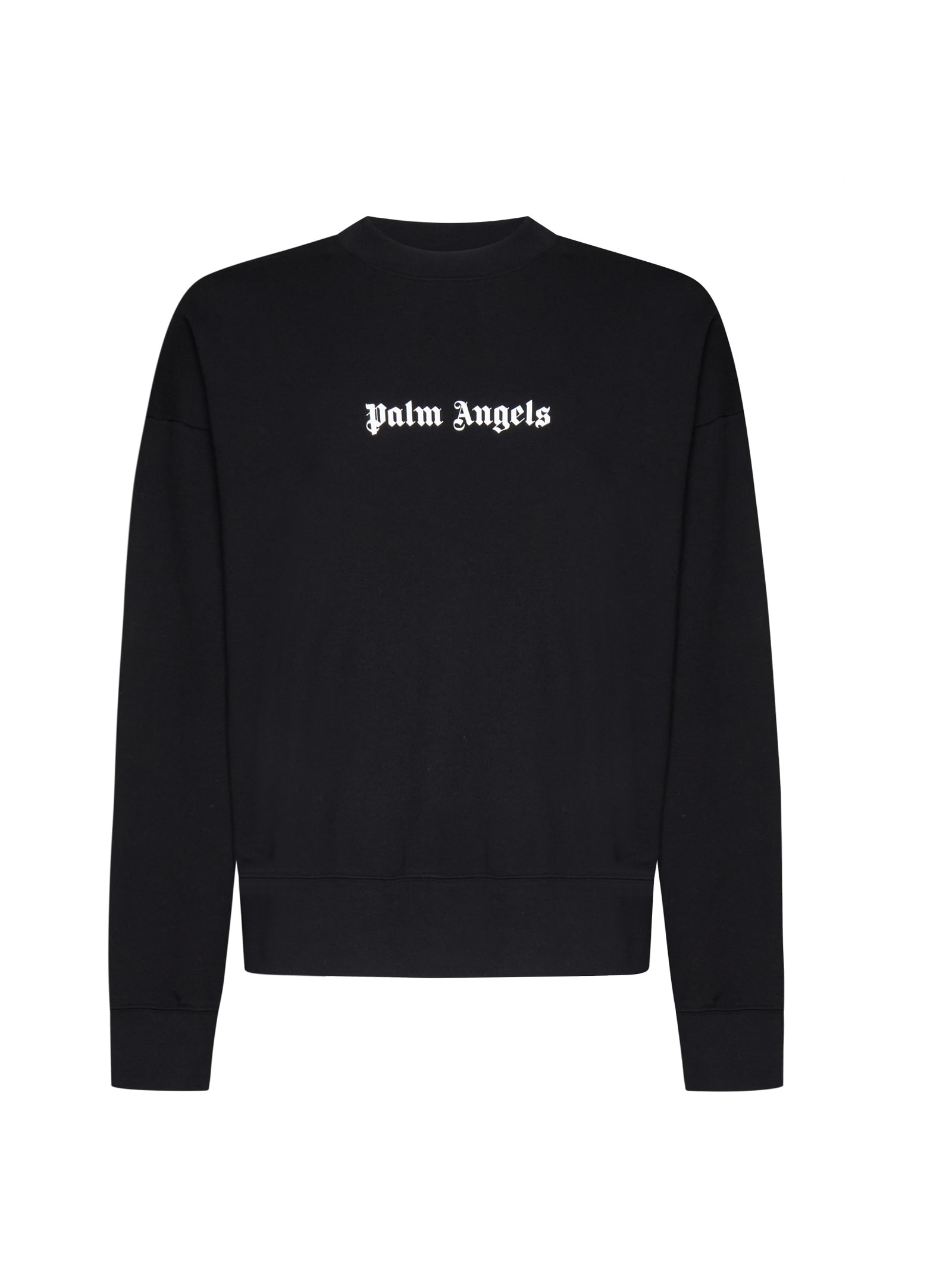 Palm Angels 黑色圆领卫衣 亮色logo设计