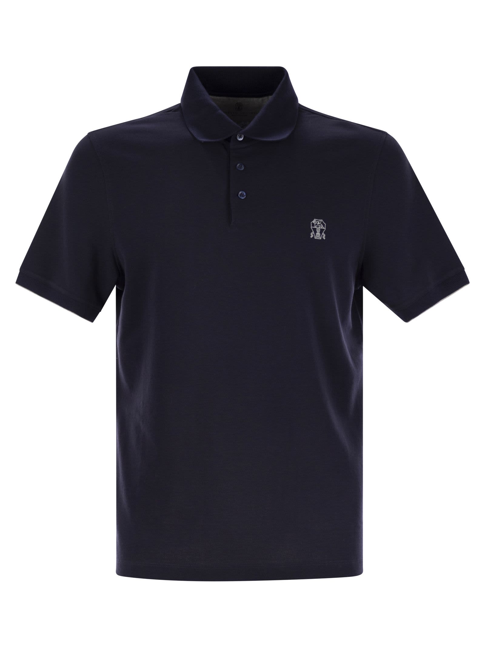 Brunello Cucinelli 棉质印花Polo衫