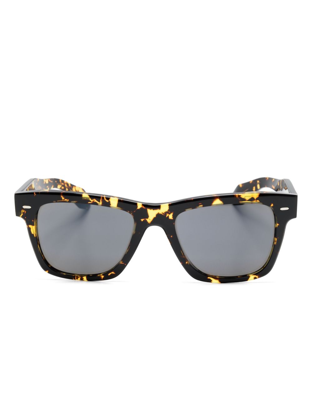 Oliver Peoples N.04 玳瑁纹效果太阳眼镜 - 黑色