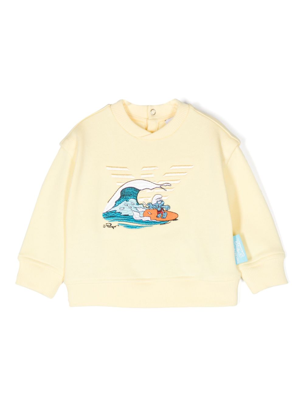 Emporio Armani Kids x The Smurfs 卫衣 - 黄色