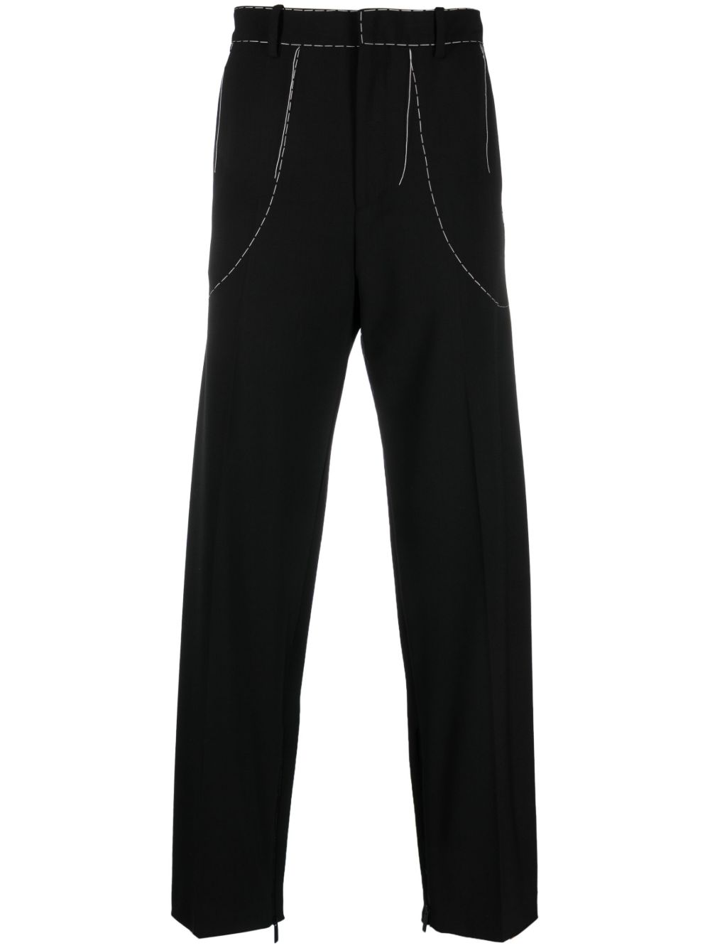 Off-White Stitch 西裤 - 黑色