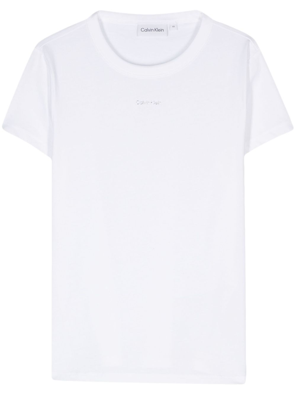 Calvin Klein logo字母棉T恤 - 白色