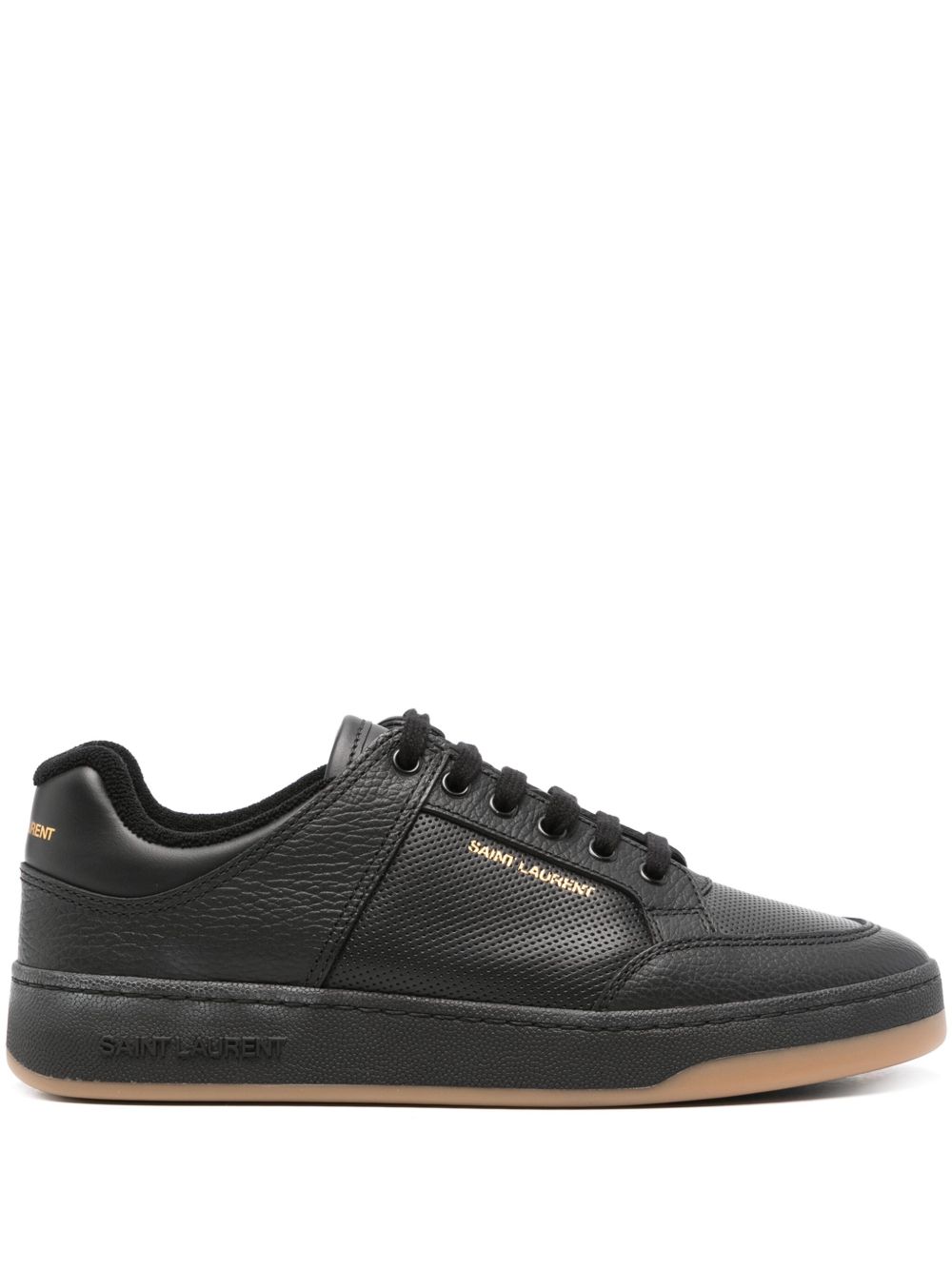 Saint Laurent SL/61 系带皮质运动鞋 - 黑色