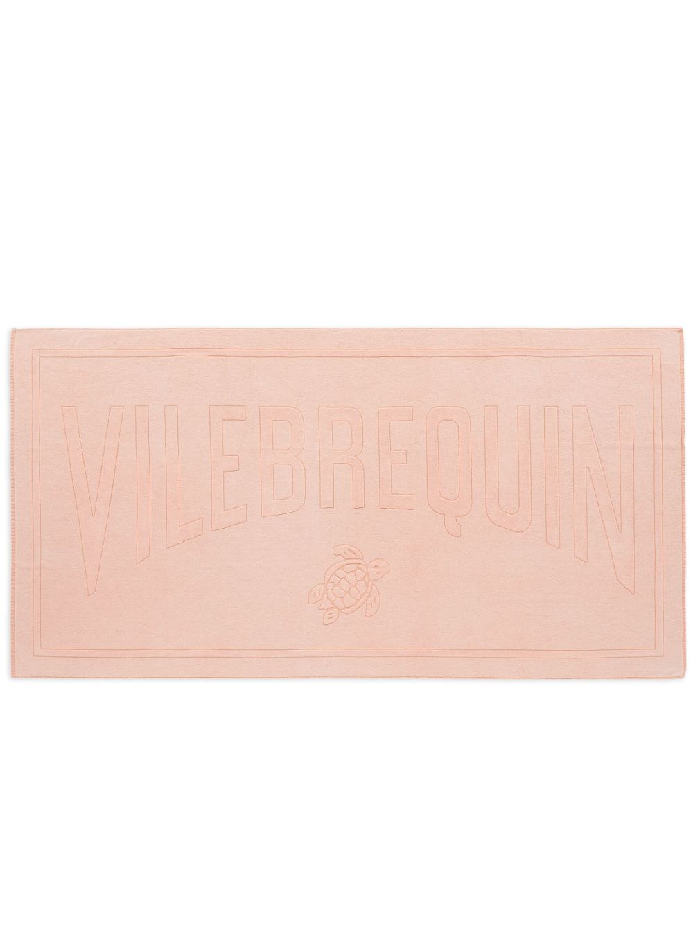 Vilebrequin logo提花沙滩毛巾 - 橘色