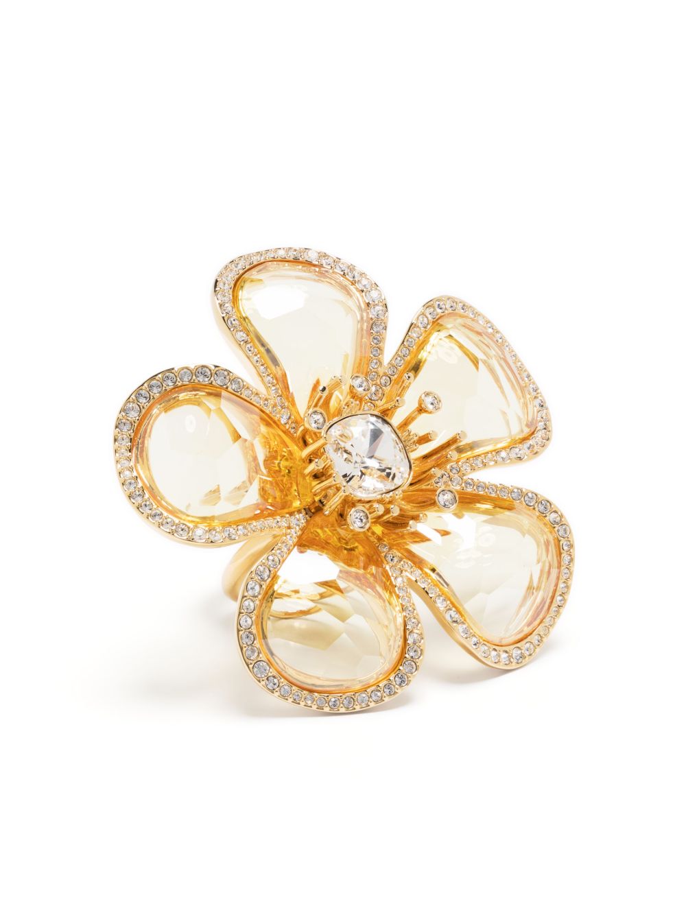 Swarovski Florere 鸡尾酒戒指 - 黄色