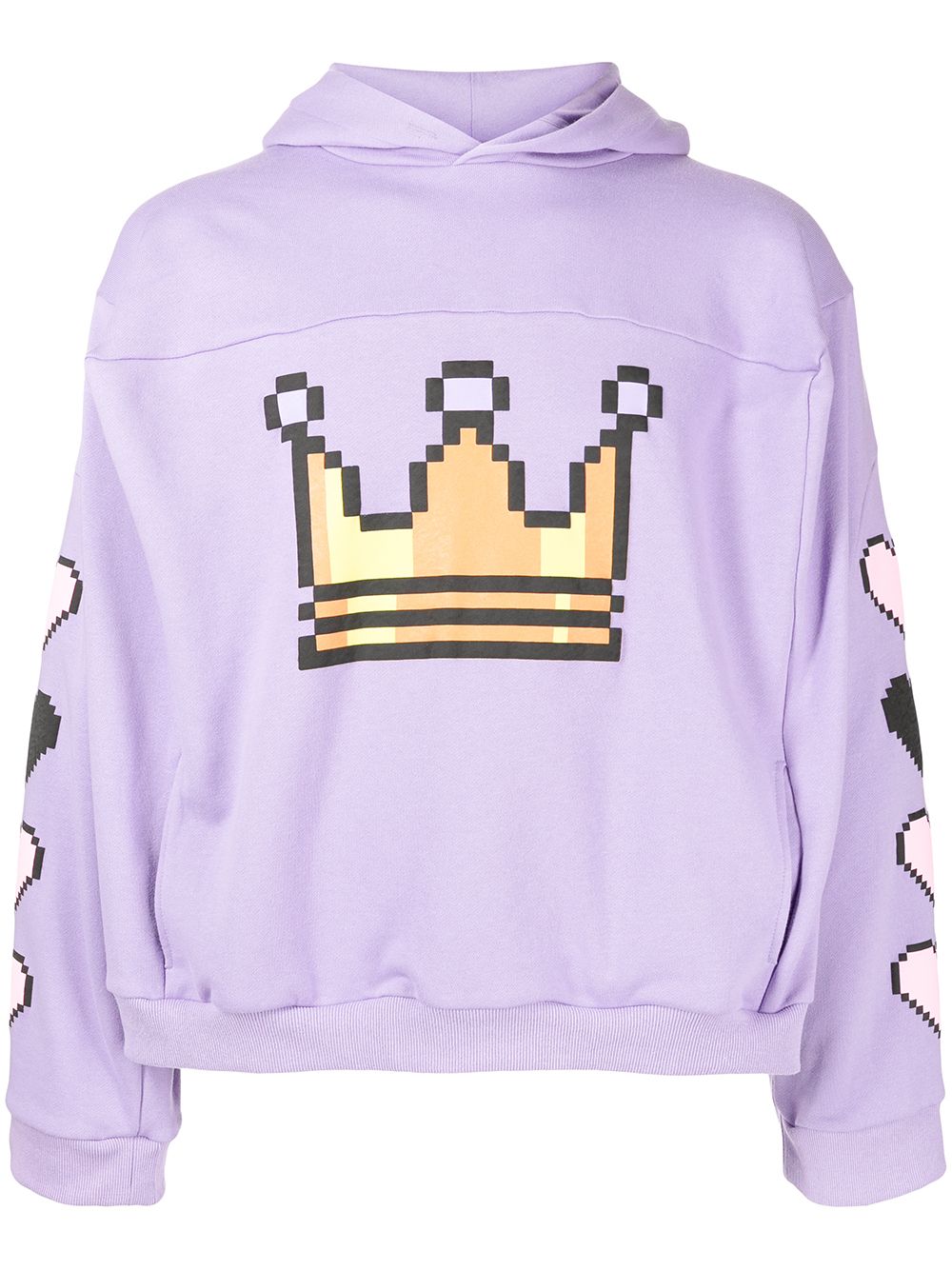 Natasha Zinko Pixel Crown Box 连帽衫 - 紫色