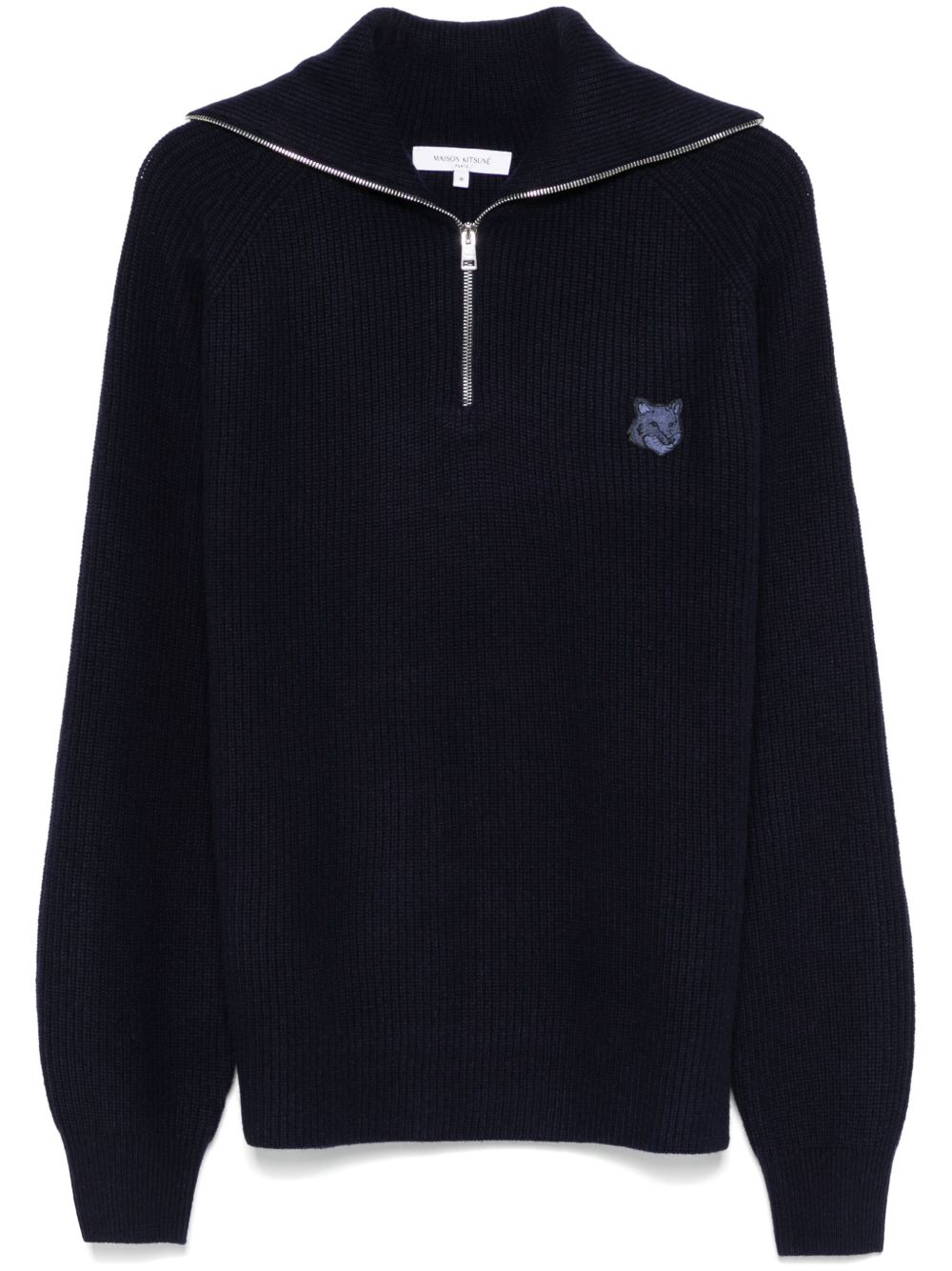 Maison Kitsuné Bold Fox Head 罗纹毛衣 - 蓝色