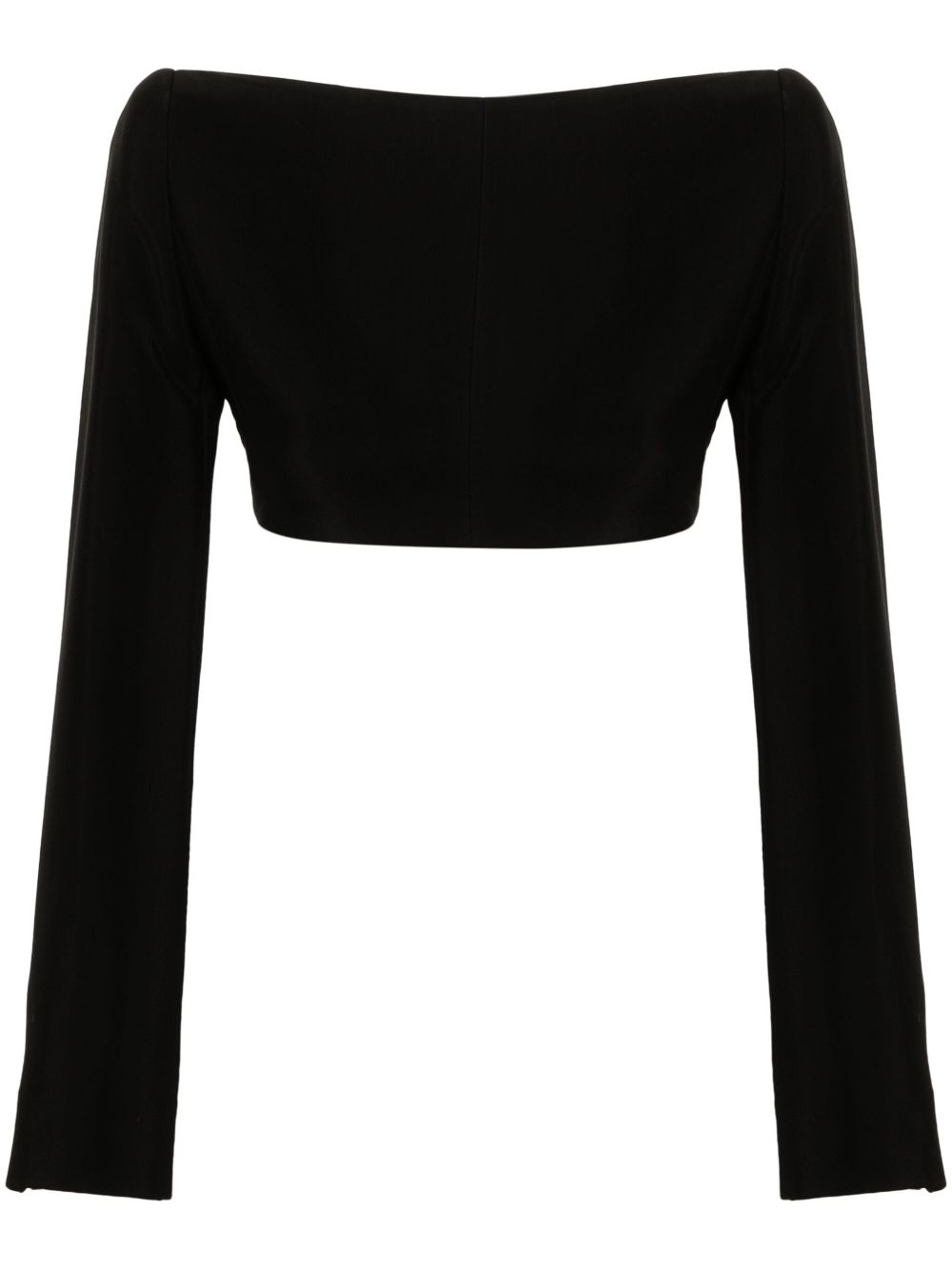 Mugler Backless 短款夹克 - 黑色