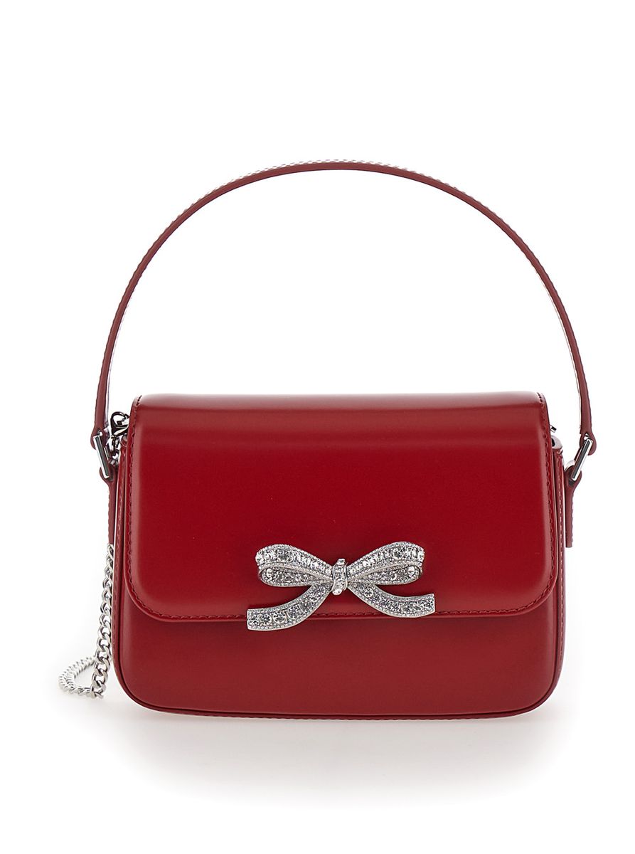 Self-Portrait Burgundy Leather Hand Bag