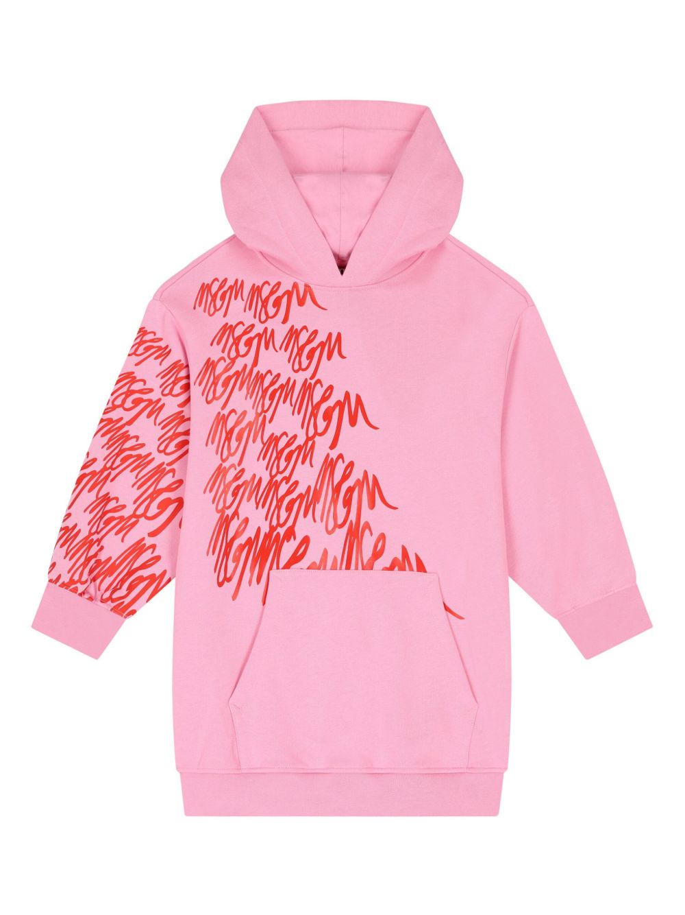 MSGM Kids logo印花连衣裙 - 粉色